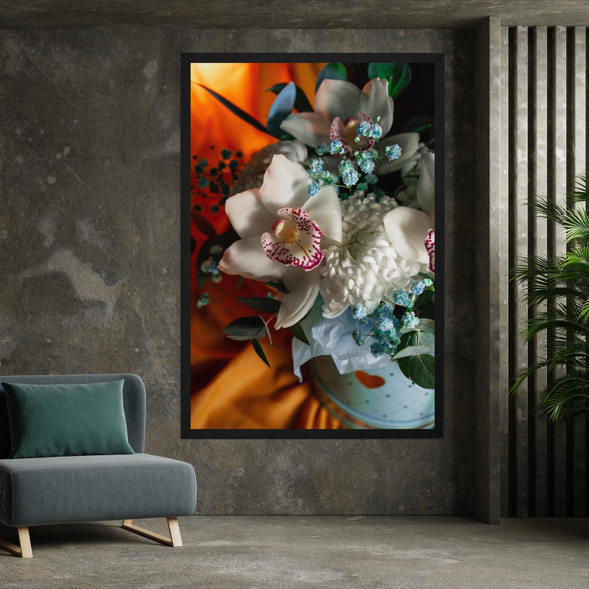 Vászonkép Orchid In Vase mockup 7