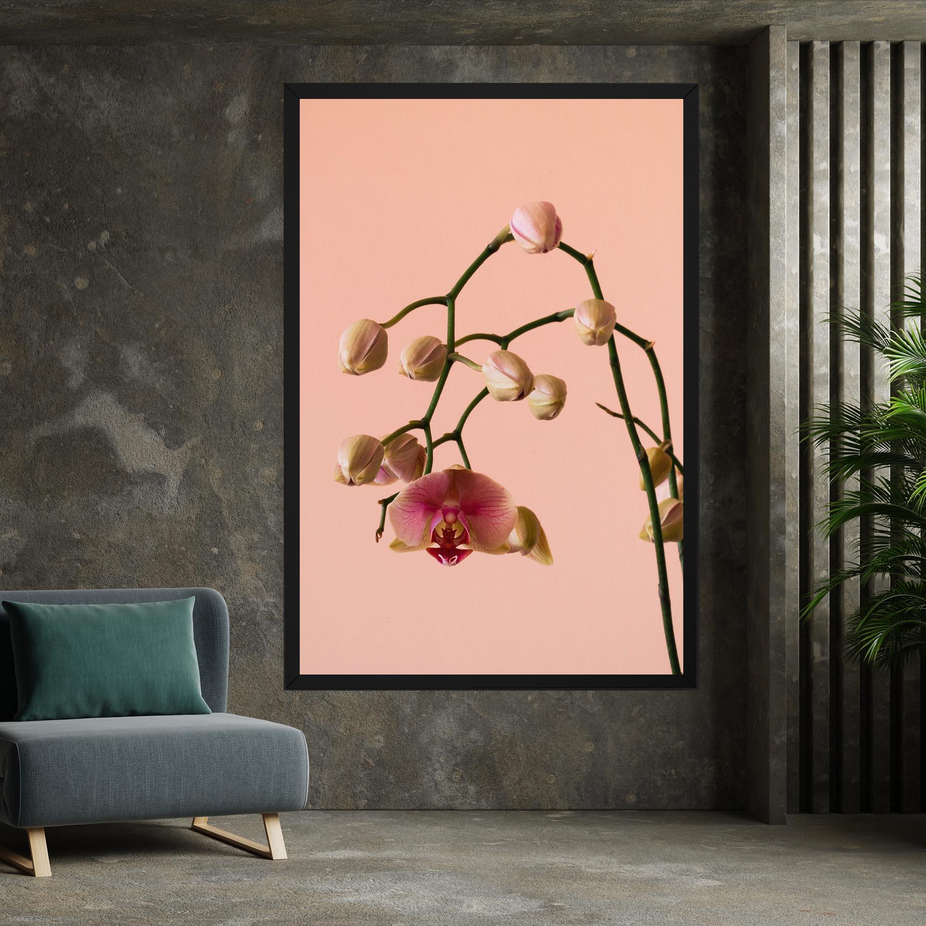 Vászonkép Orchids On Pink mockup 7