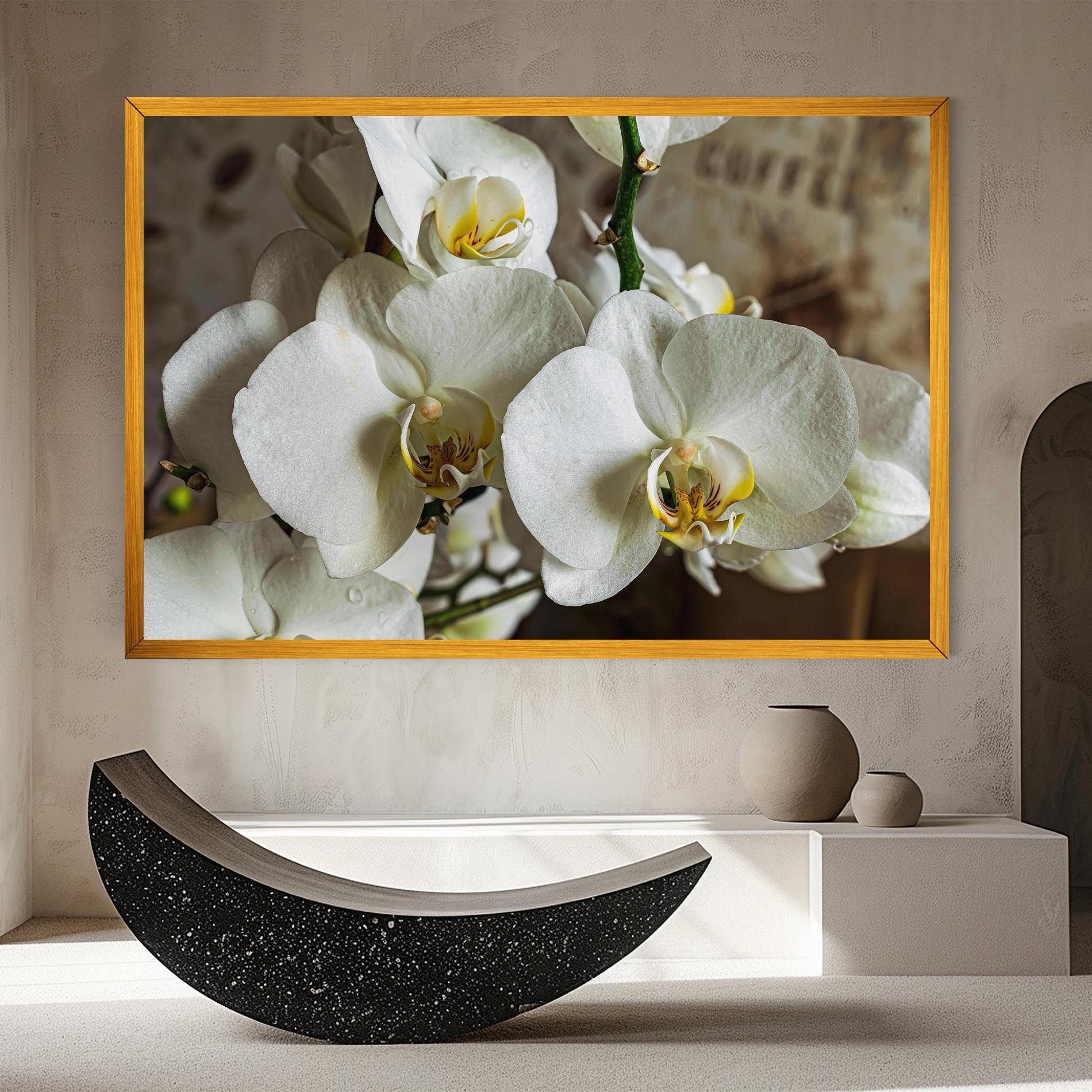 Beautiful White Orchids mockup 8