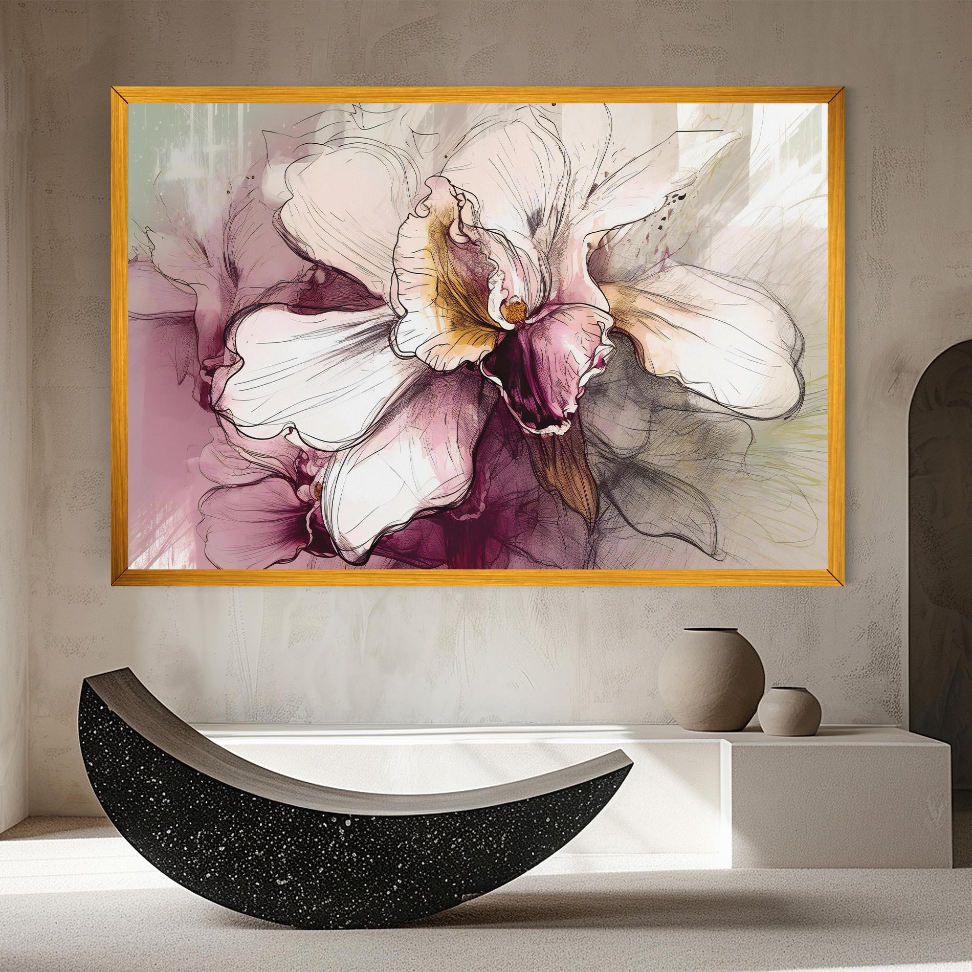 Vászonkép Painted Purple Orchid mockup 8
