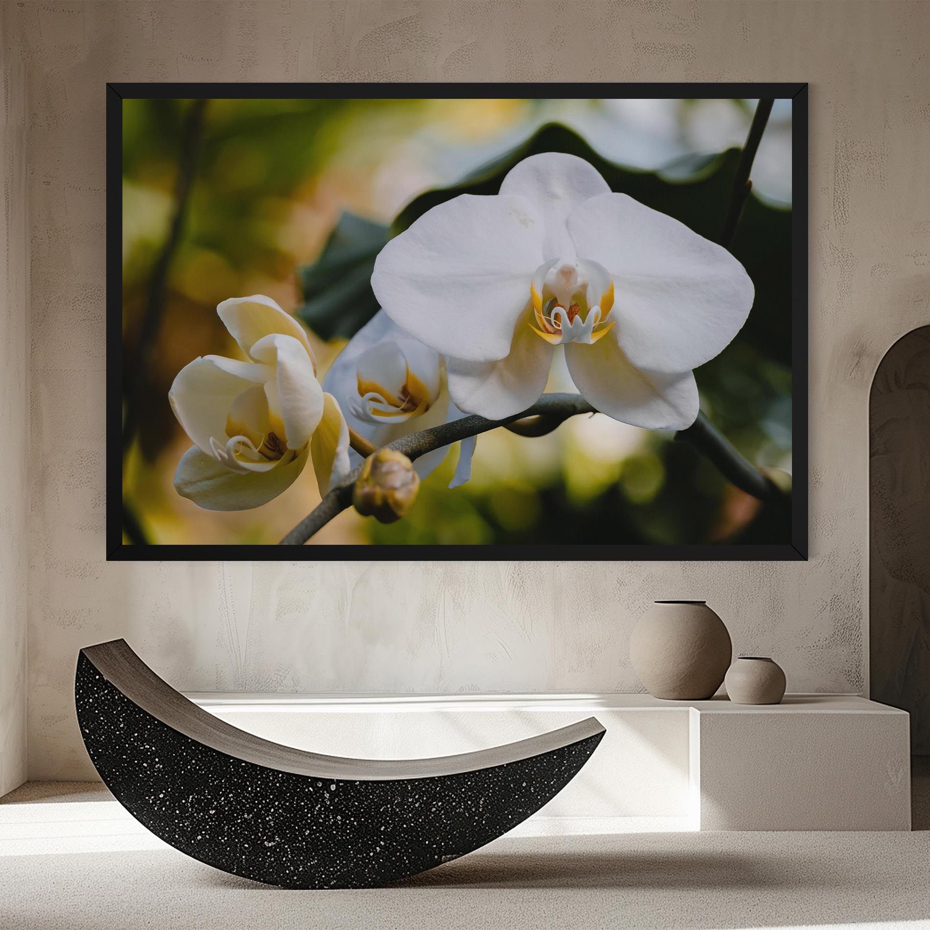 Cream Orchid In Nature mockup 8