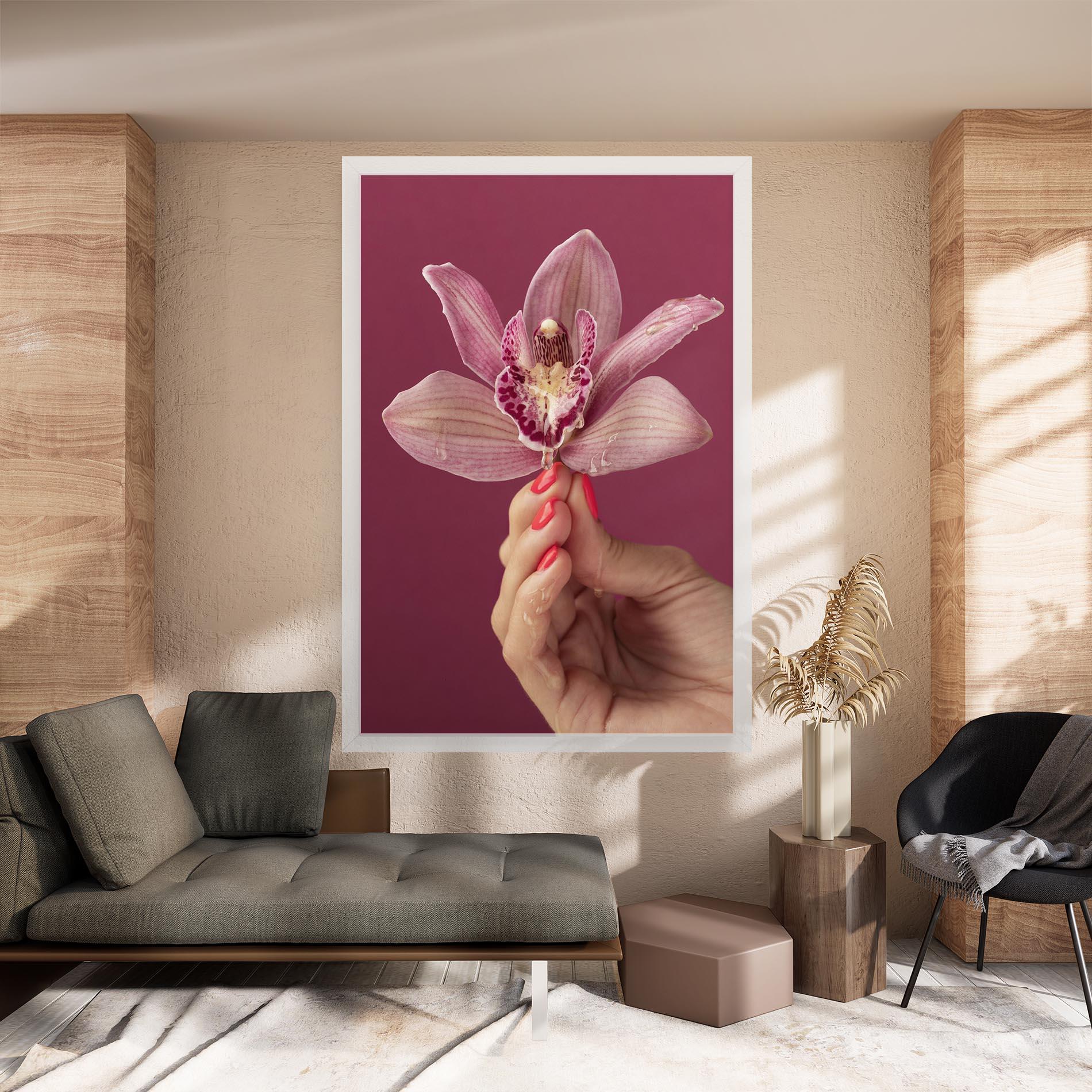 Vászonkép Orchid Holding mockup 8