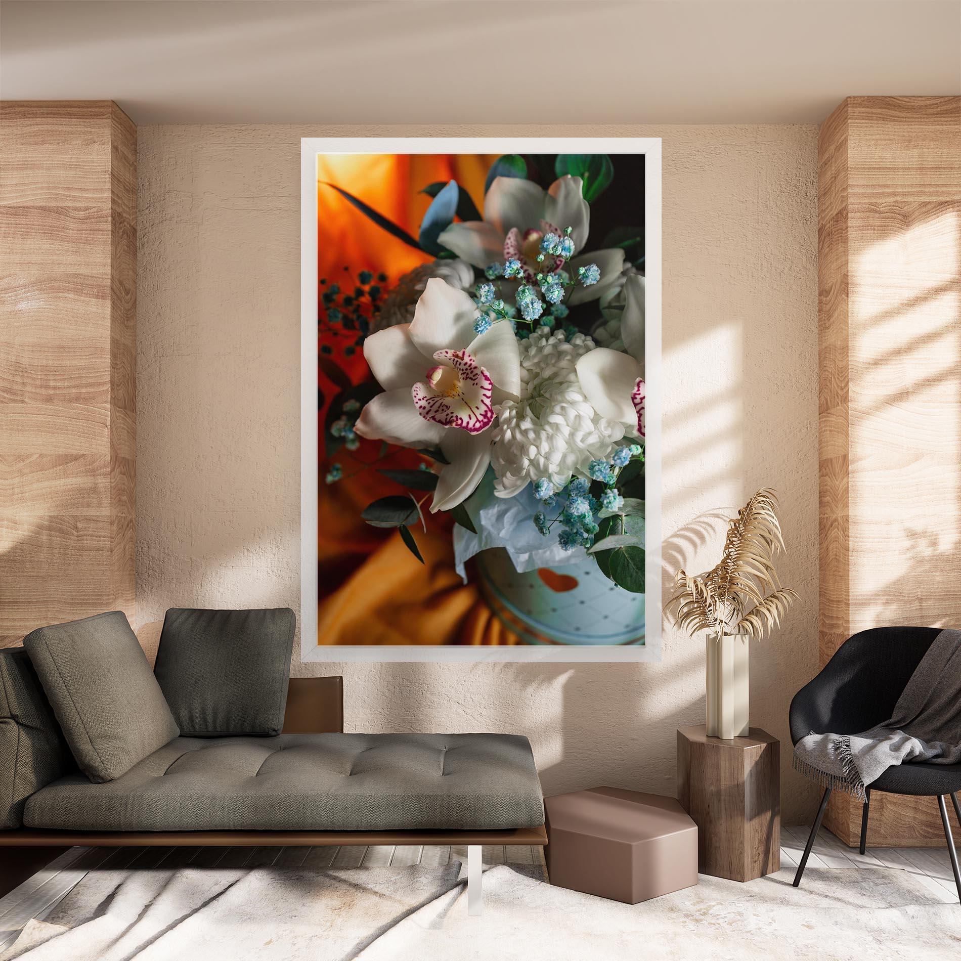 Vászonkép Orchid In Vase mockup 8