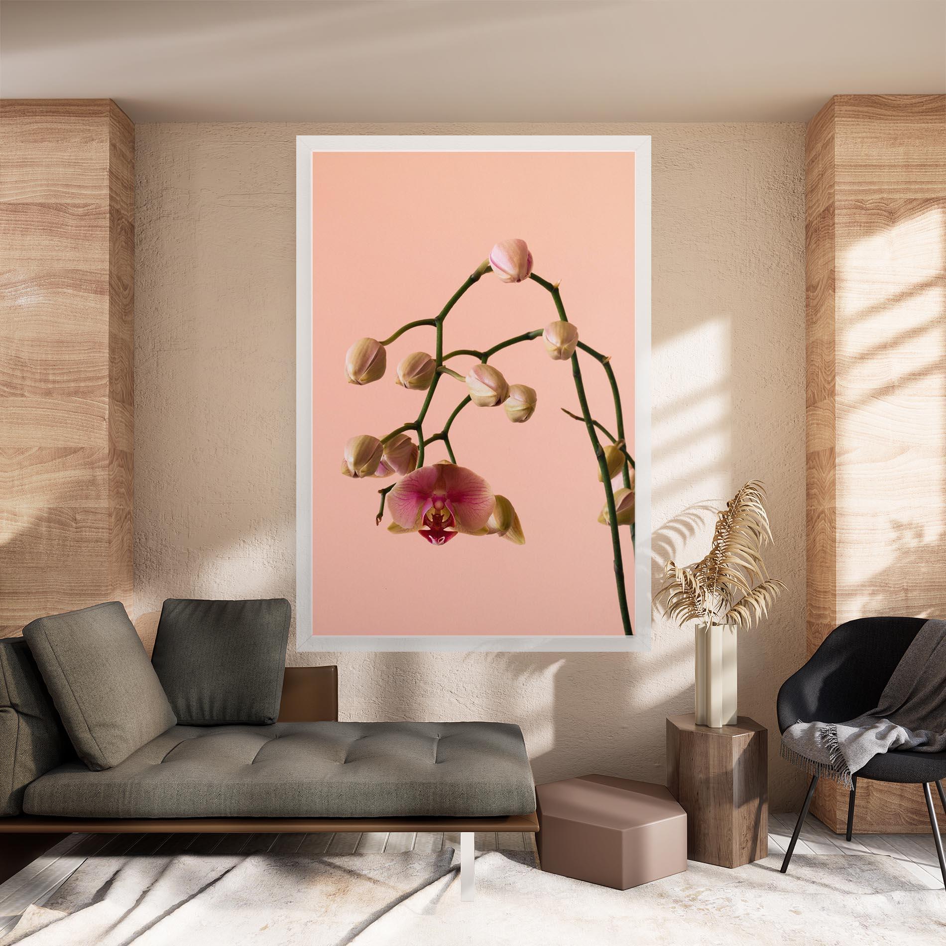 Vászonkép Orchids On Pink mockup 8