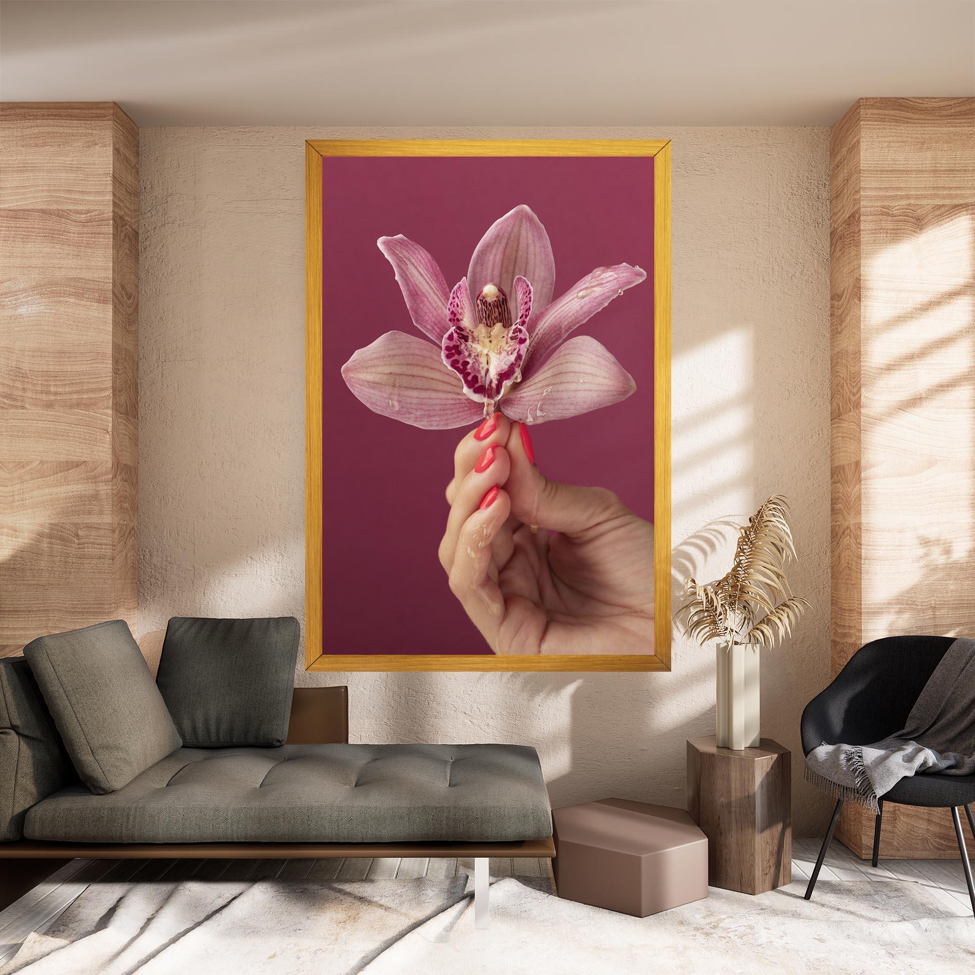 Vászonkép Orchid Holding mockup 8