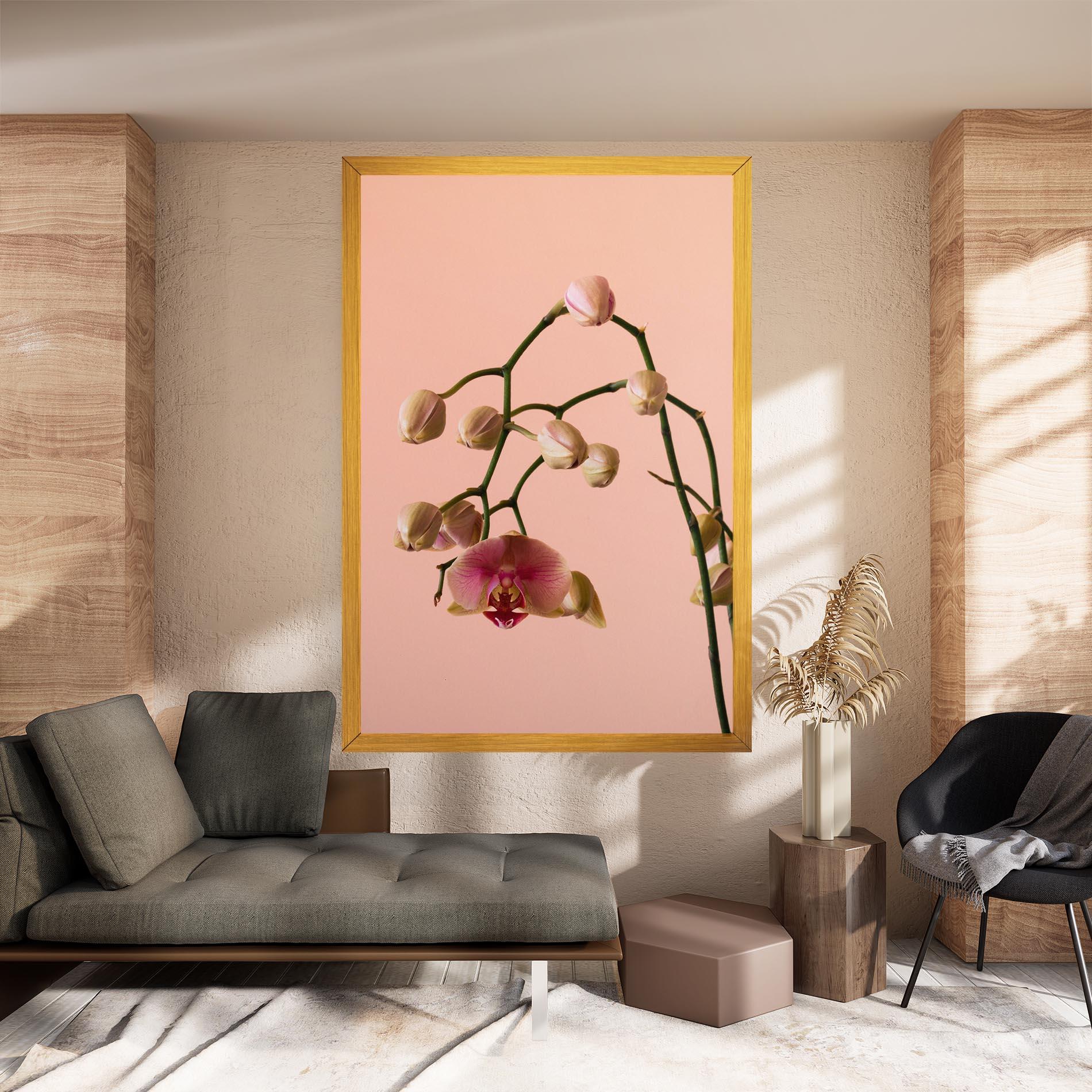Vászonkép Orchids On Pink mockup 8