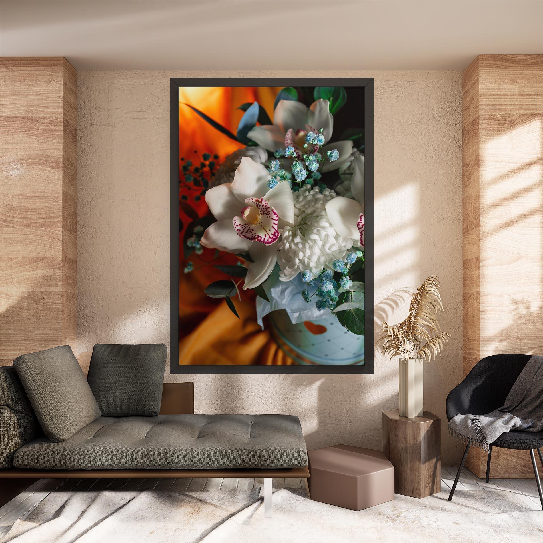 Vászonkép Orchid In Vase mockup 8