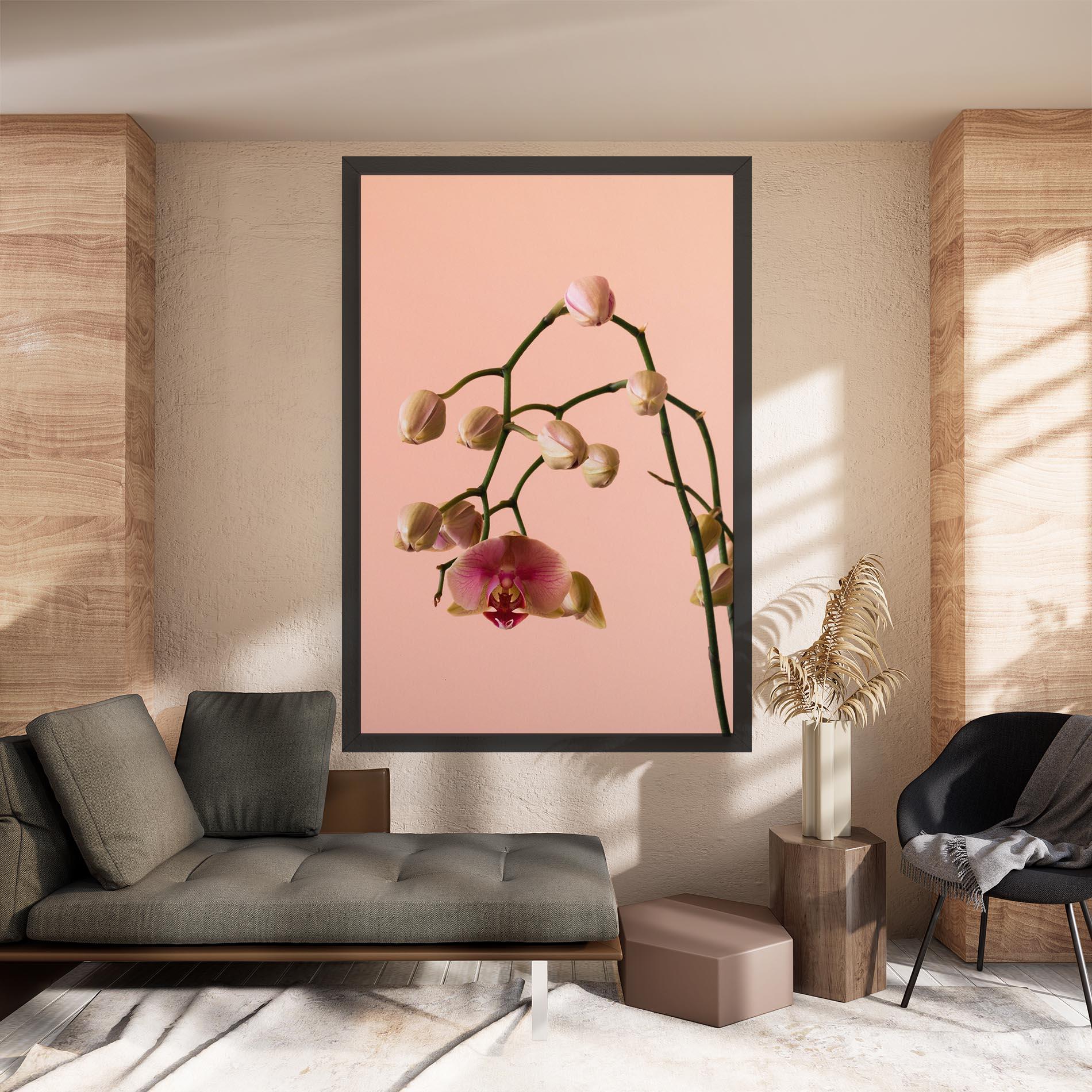 Vászonkép Orchids On Pink mockup 8
