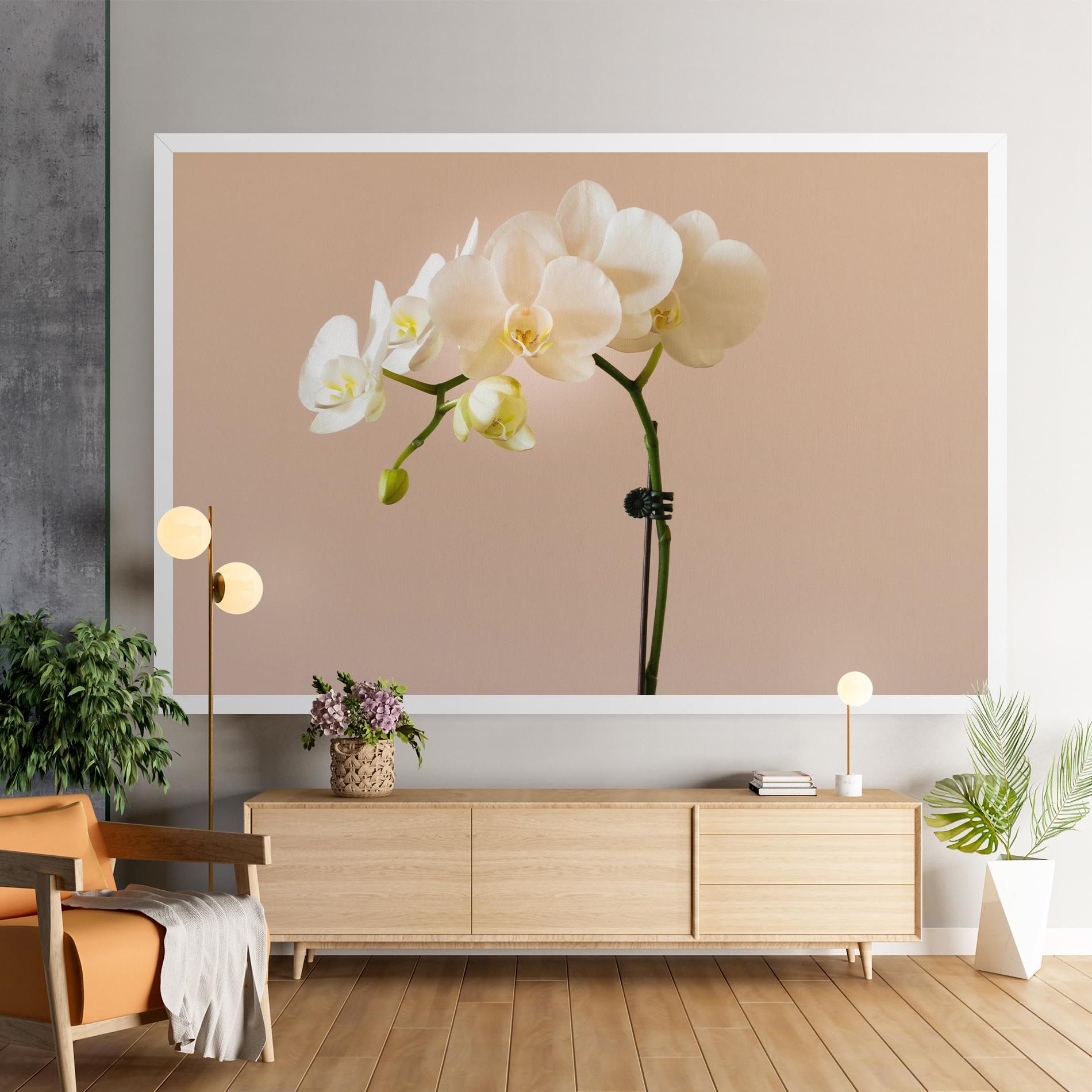 Cream Orchid On Pink mockup 9