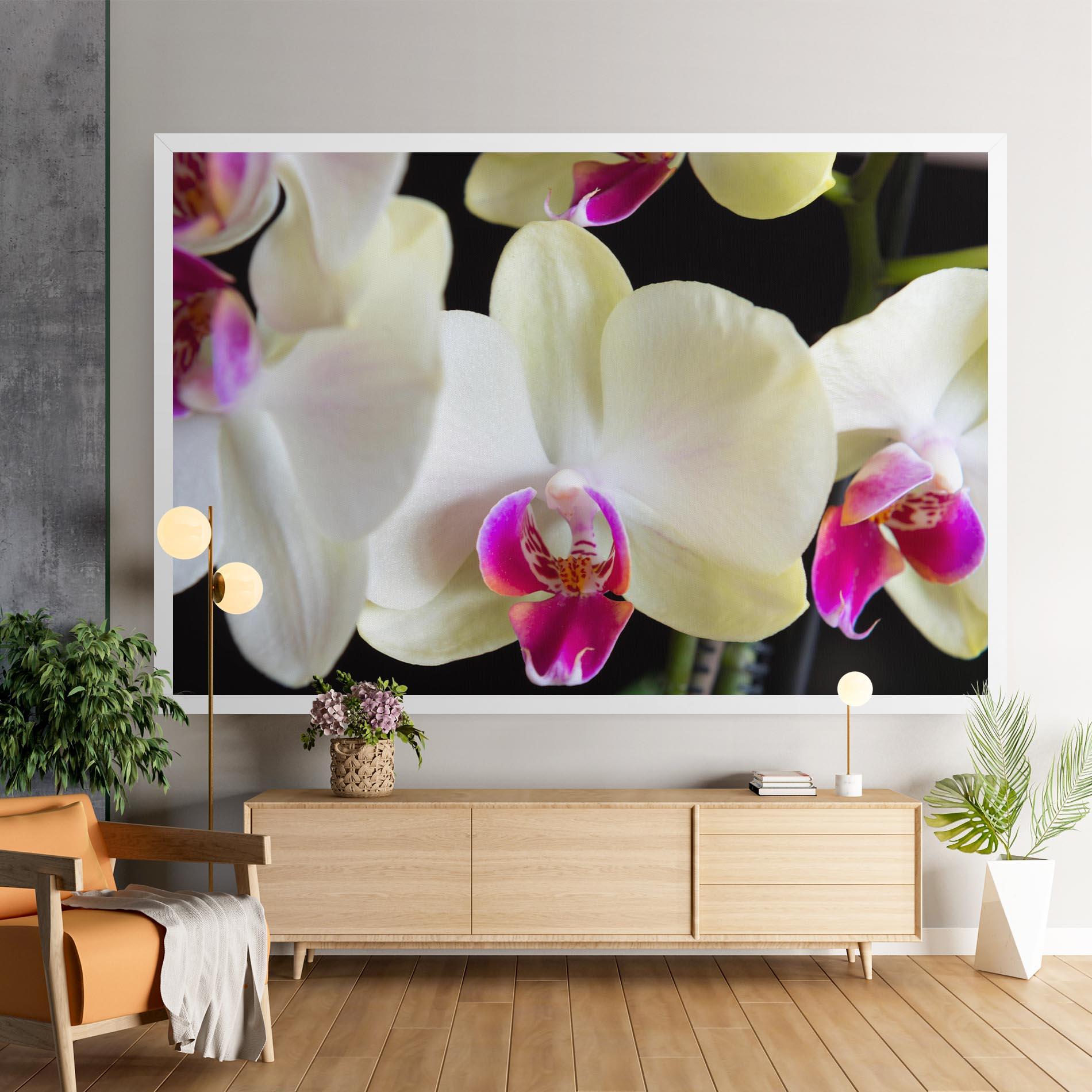 Vászonkép Cream Purple Orchids mockup 9