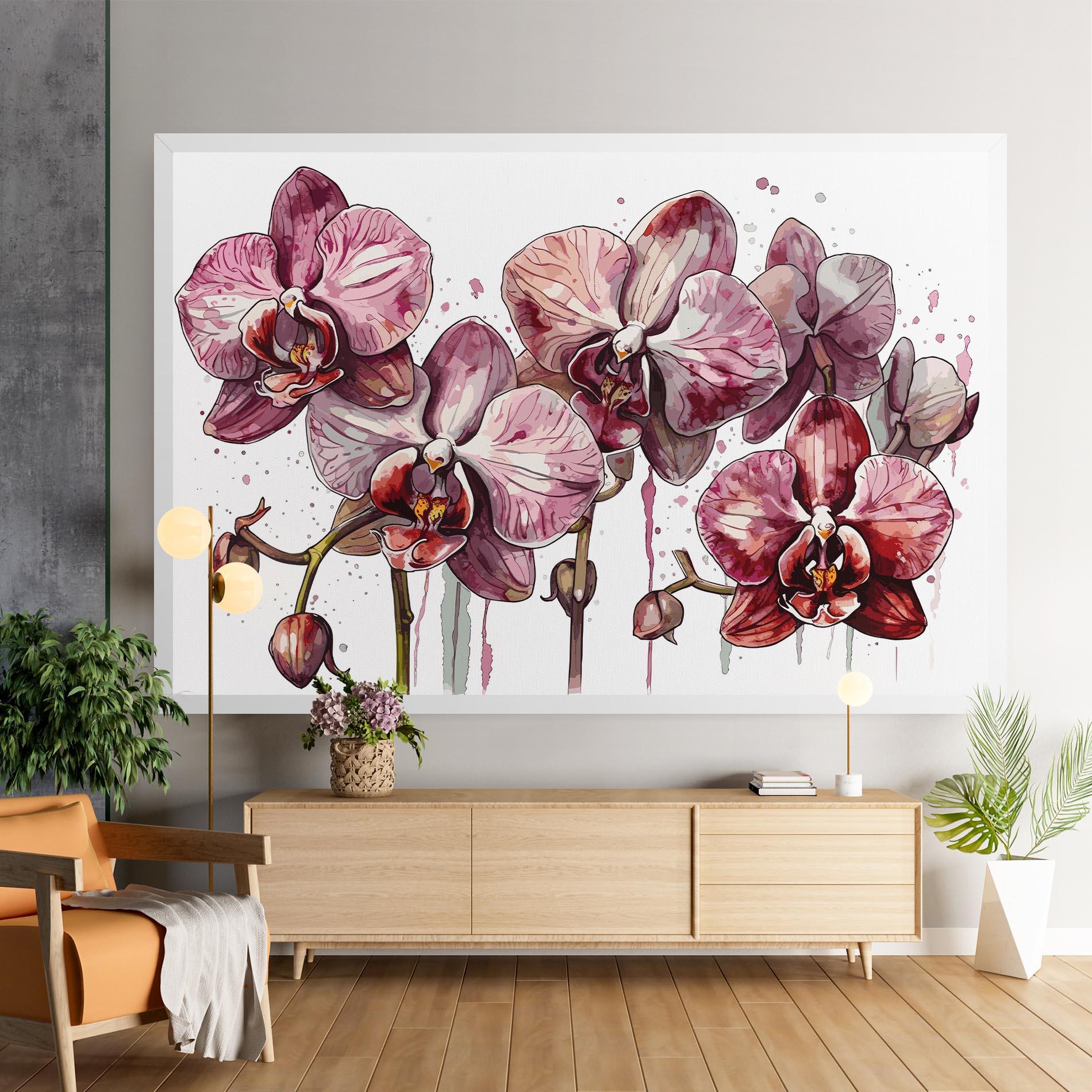 Vászonkép Orchid Art mockup 9