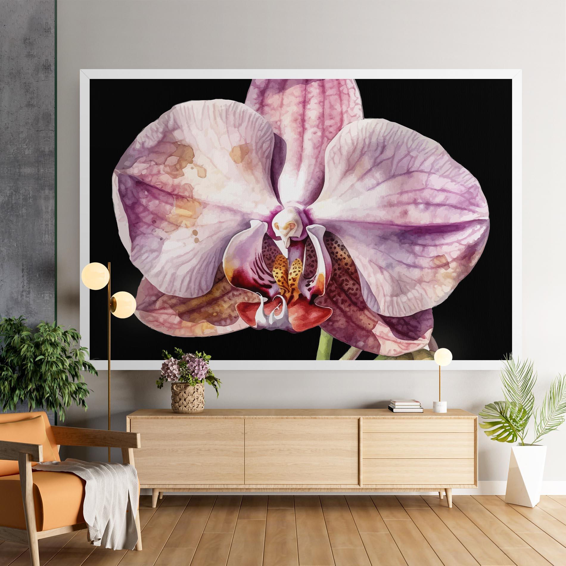 Vászonkép Painted Orchid mockup 9