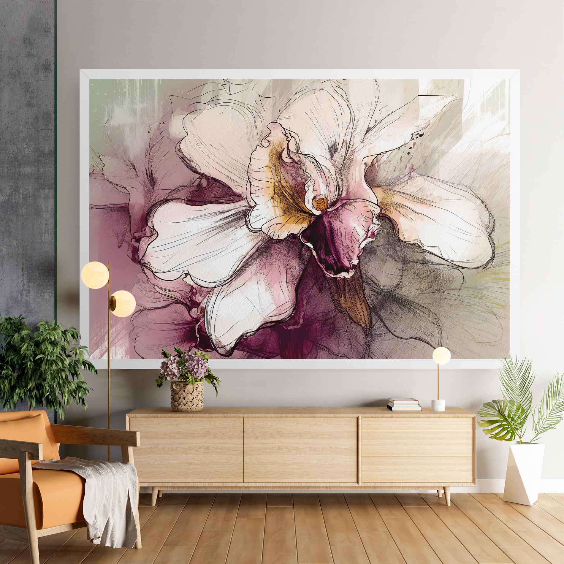 Vászonkép Painted Purple Orchid mockup 9