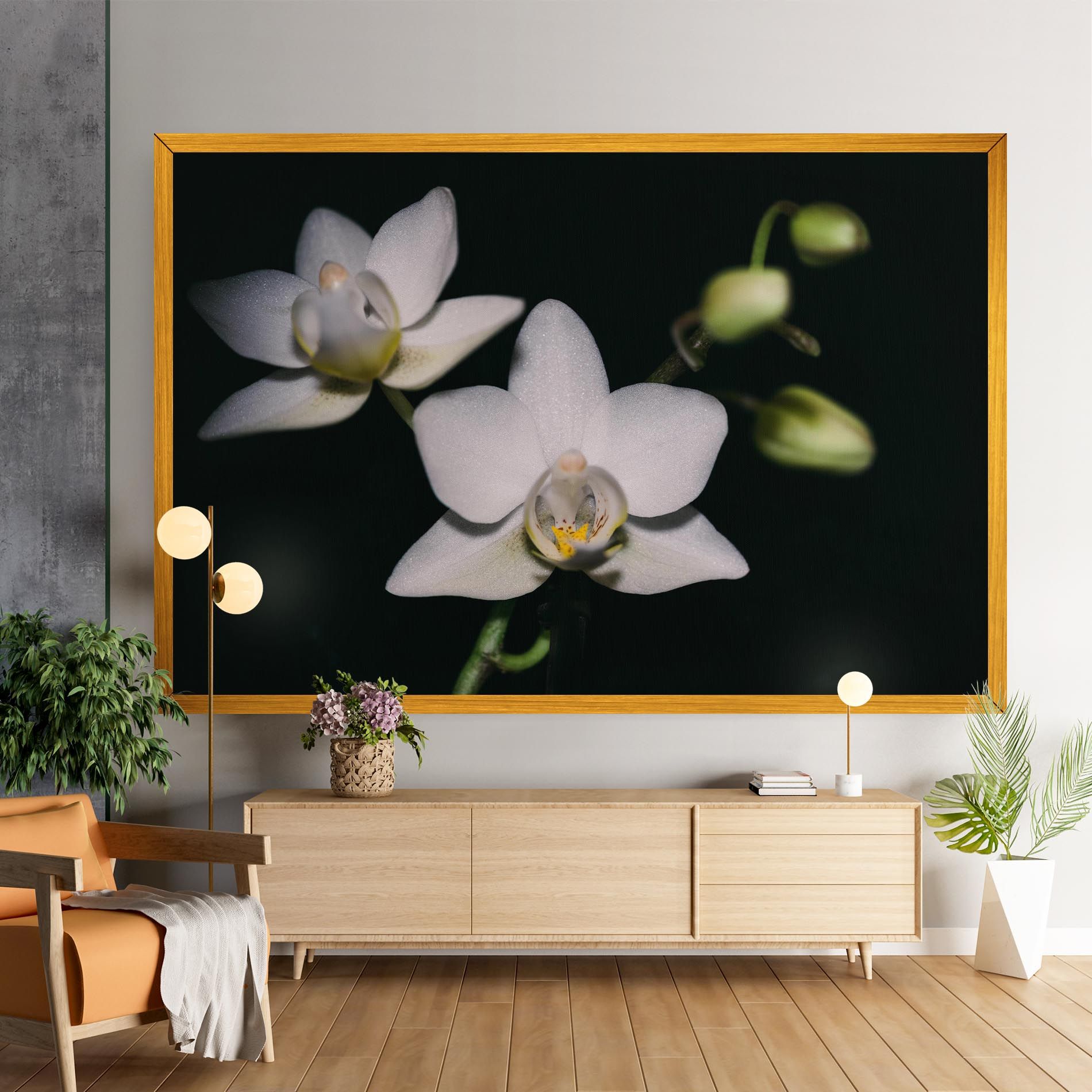 Orchids On Black mockup 9