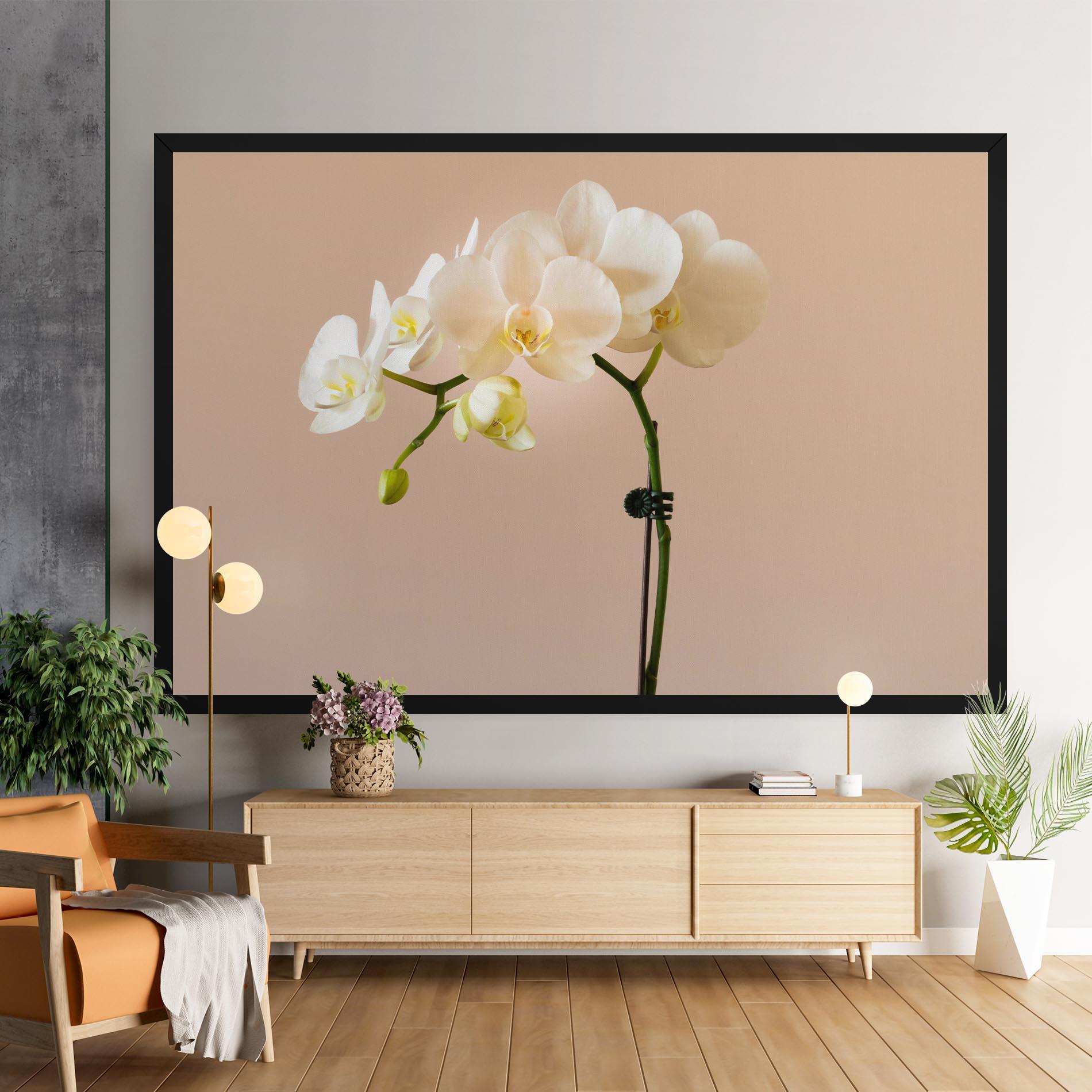 Vászonkép Cream Orchid On Pink mockup 9