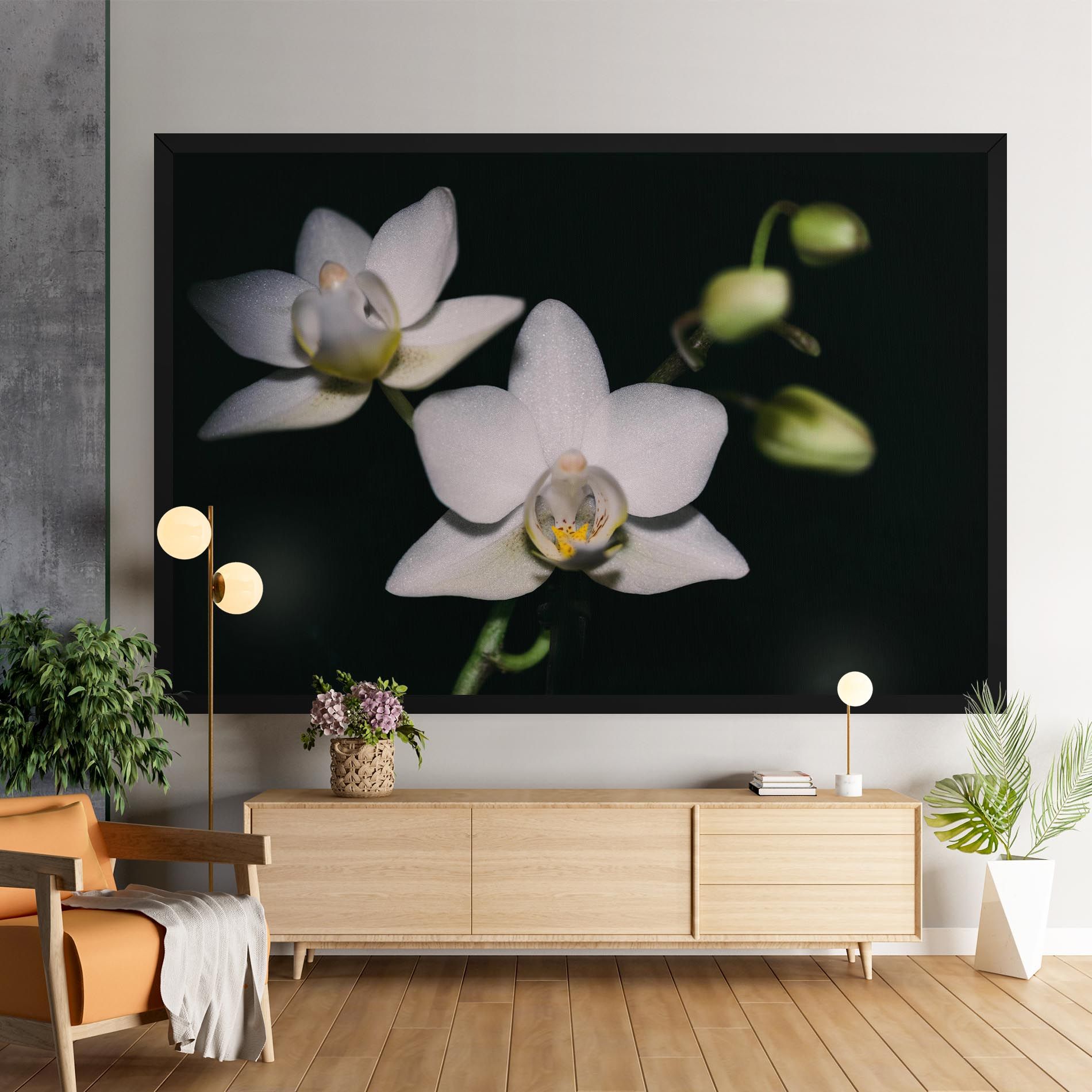 Orchids On Black mockup 9