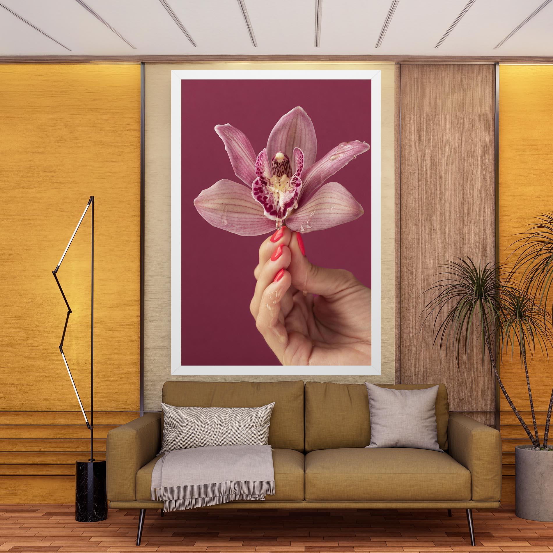 Vászonkép Orchid Holding mockup 9