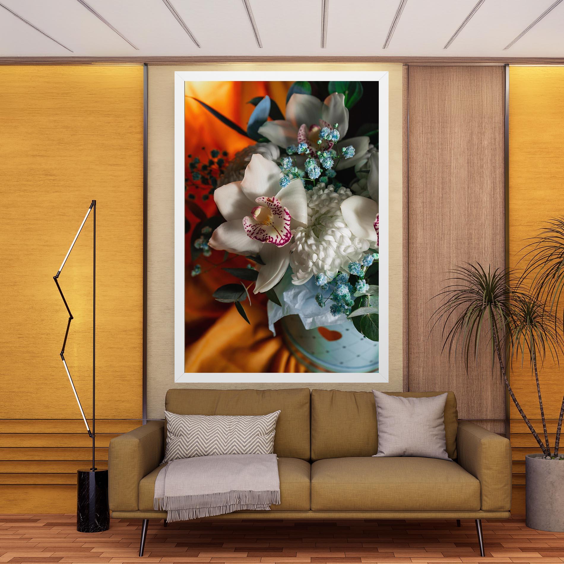Vászonkép Orchid In Vase mockup 9