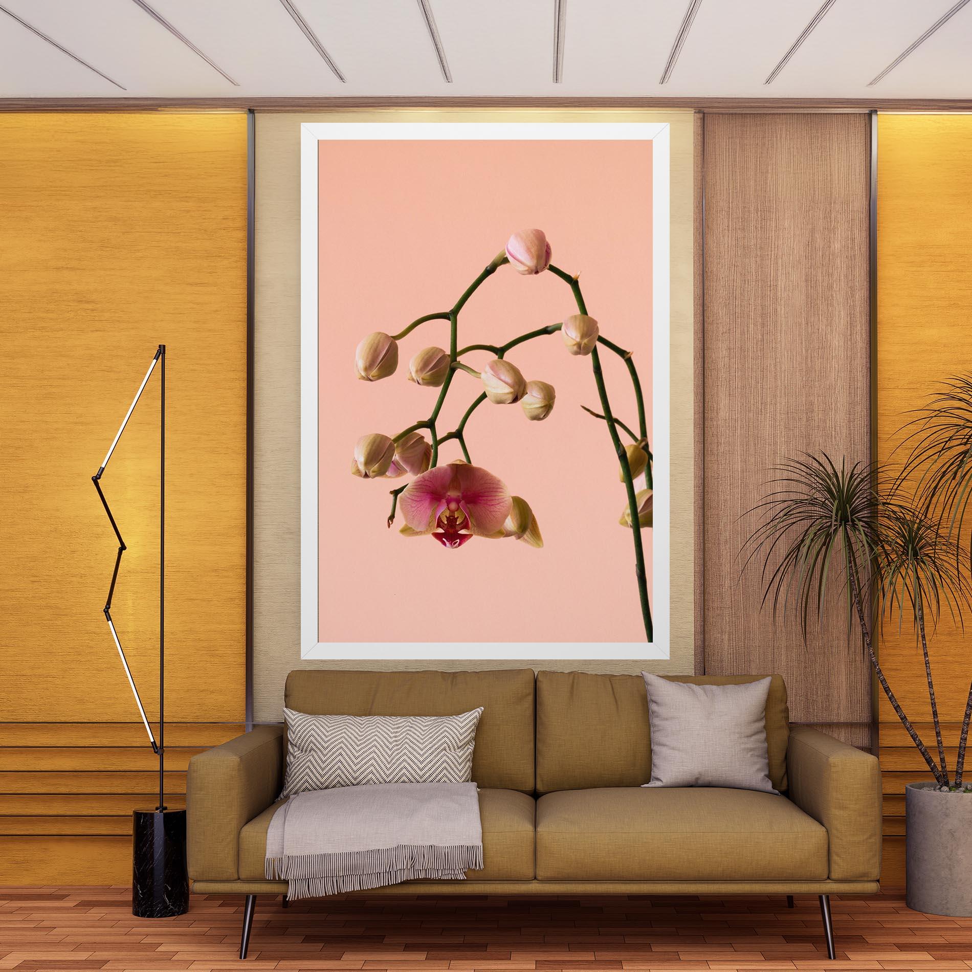 Vászonkép Orchids On Pink mockup 9