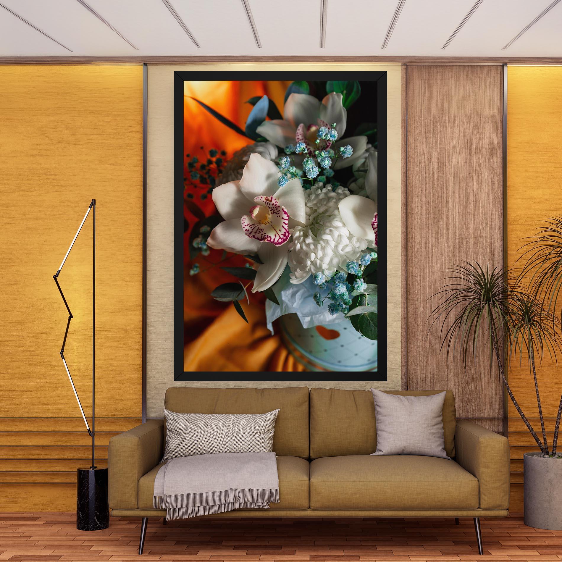 Vászonkép Orchid In Vase mockup 9
