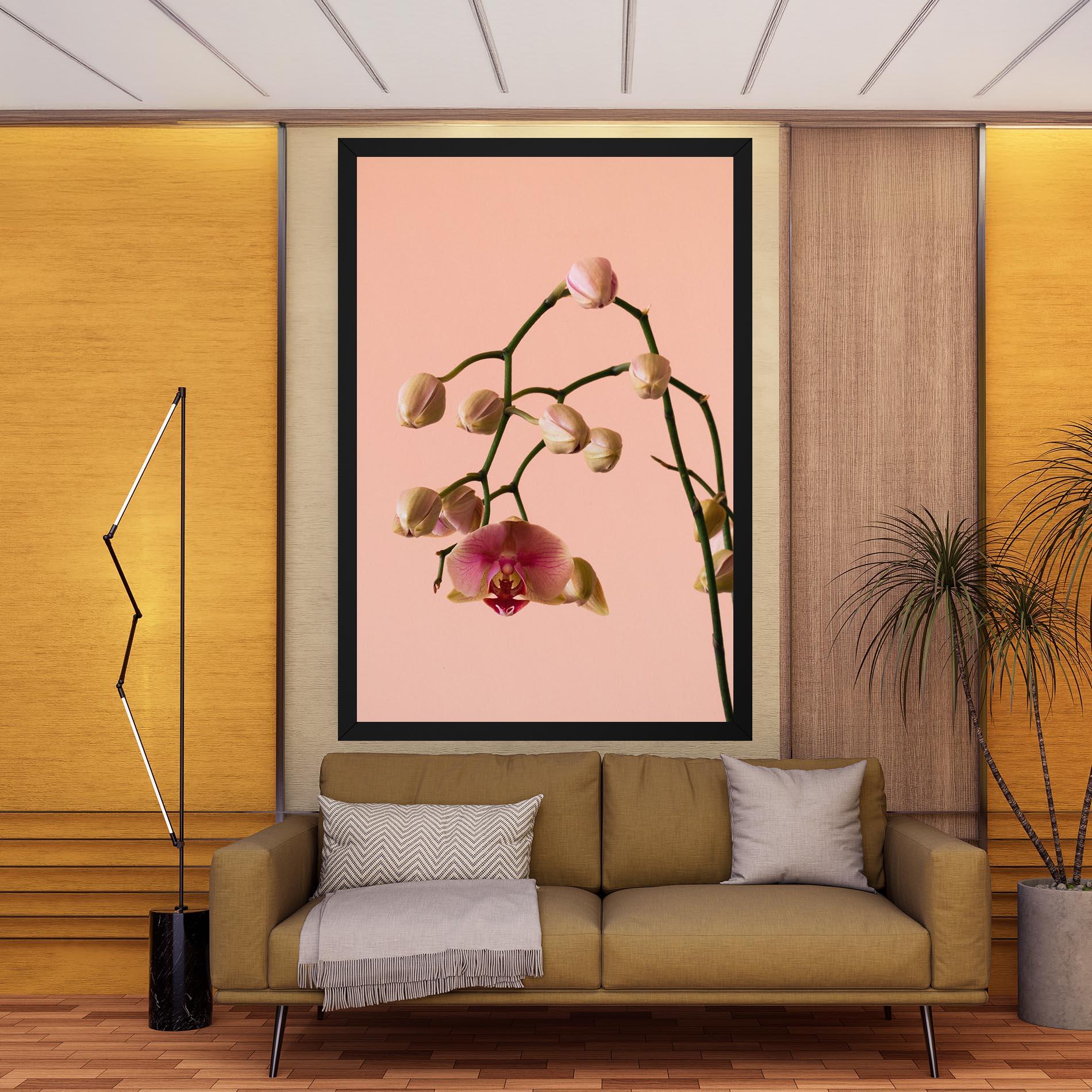 Vászonkép Orchids On Pink mockup 9