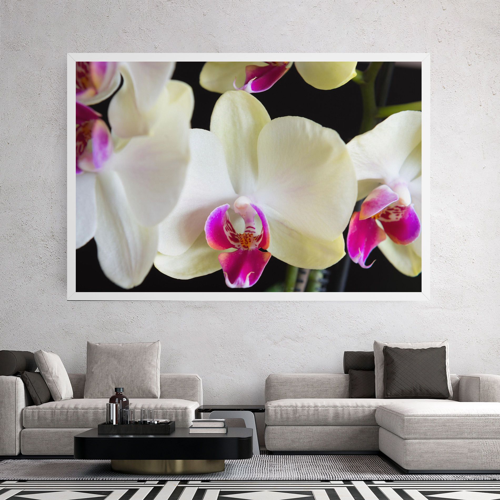 Cream Purple Orchids mockup 2