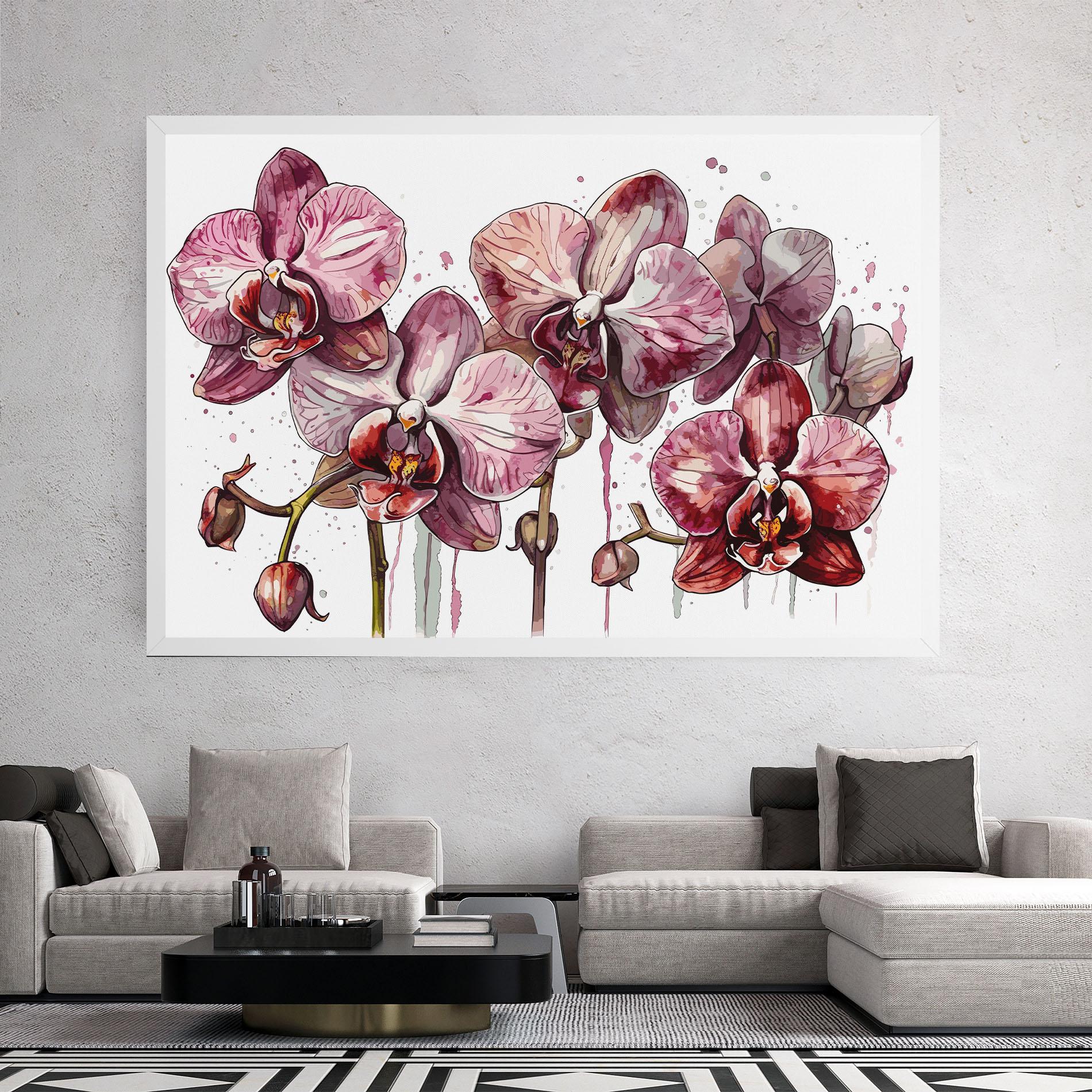 Vászonkép Orchid Art mockup 2
