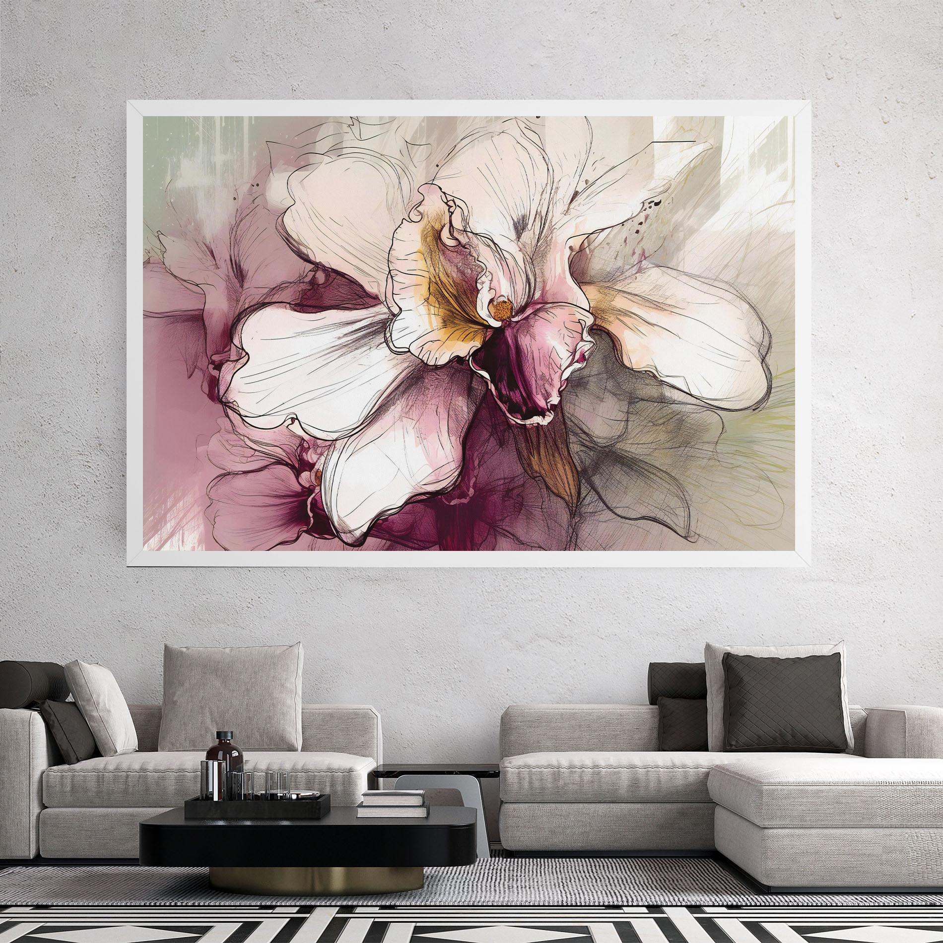 Vászonkép Painted Purple Orchid mockup 2