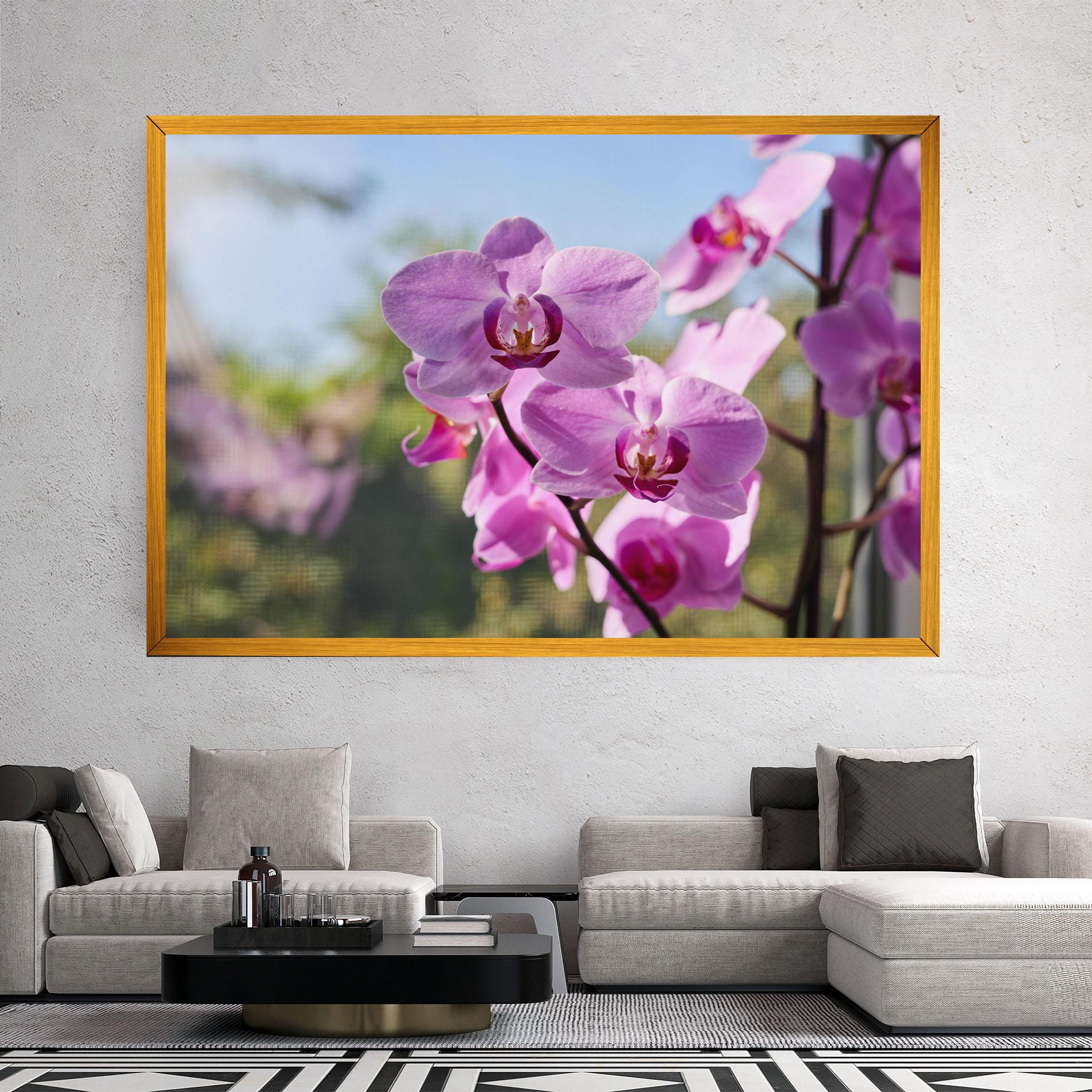 Vászonkép Orchids In The Garden mockup 2
