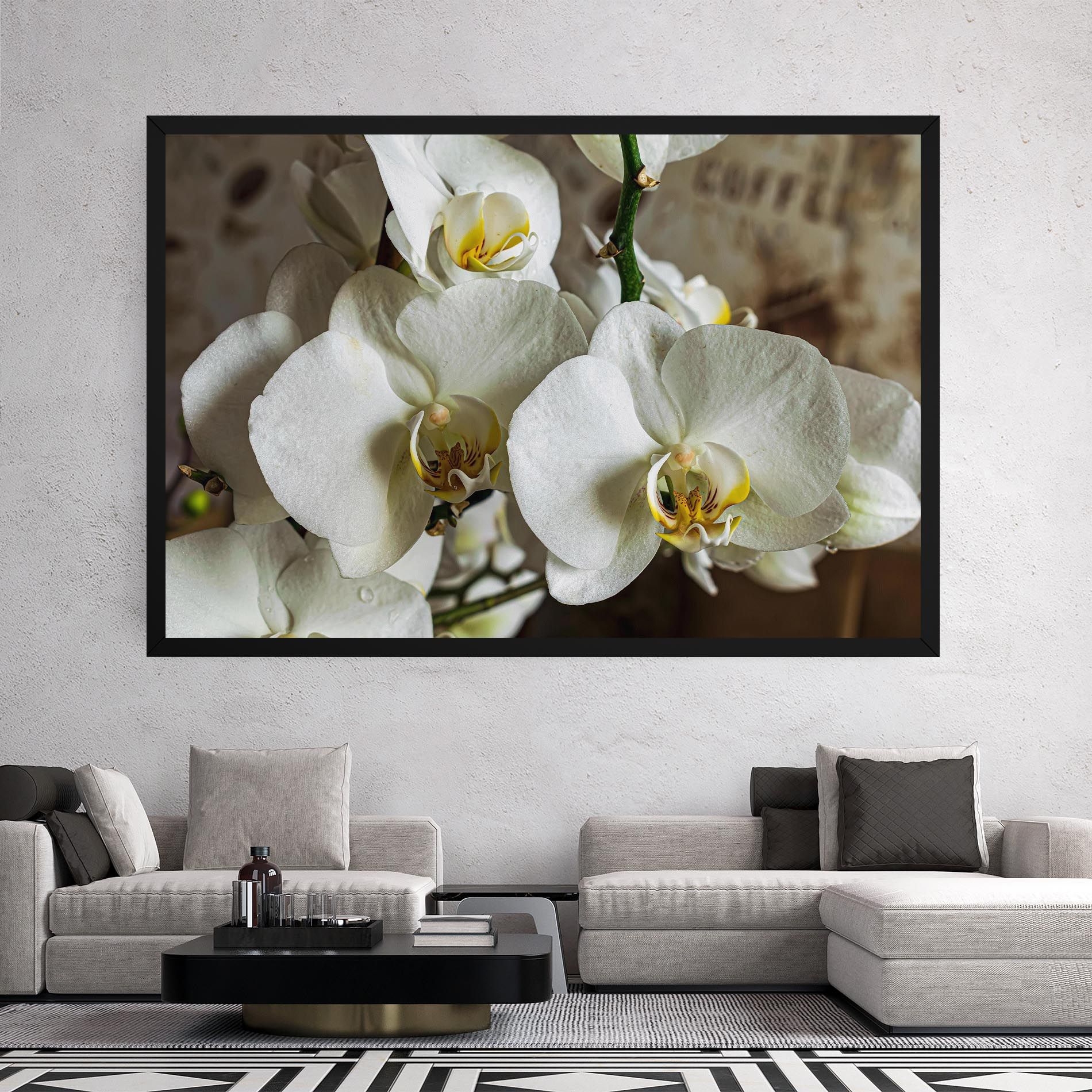 Beautiful White Orchids mockup 2