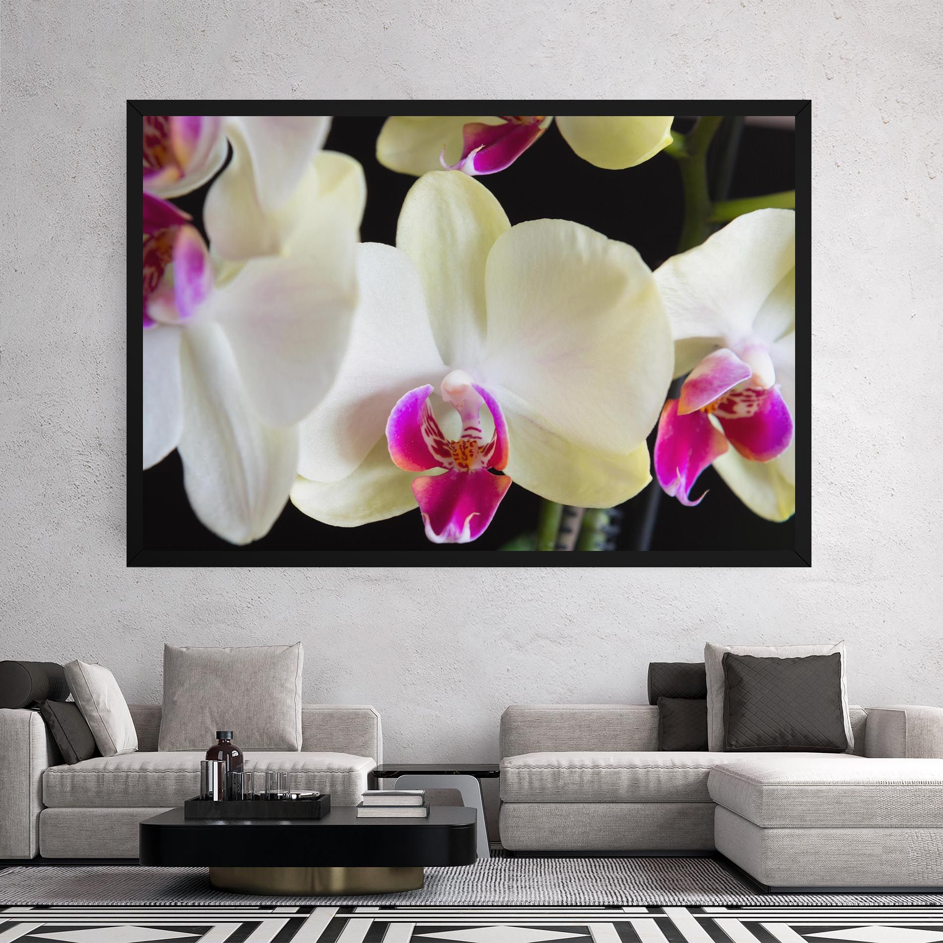 Cream Purple Orchids mockup 2