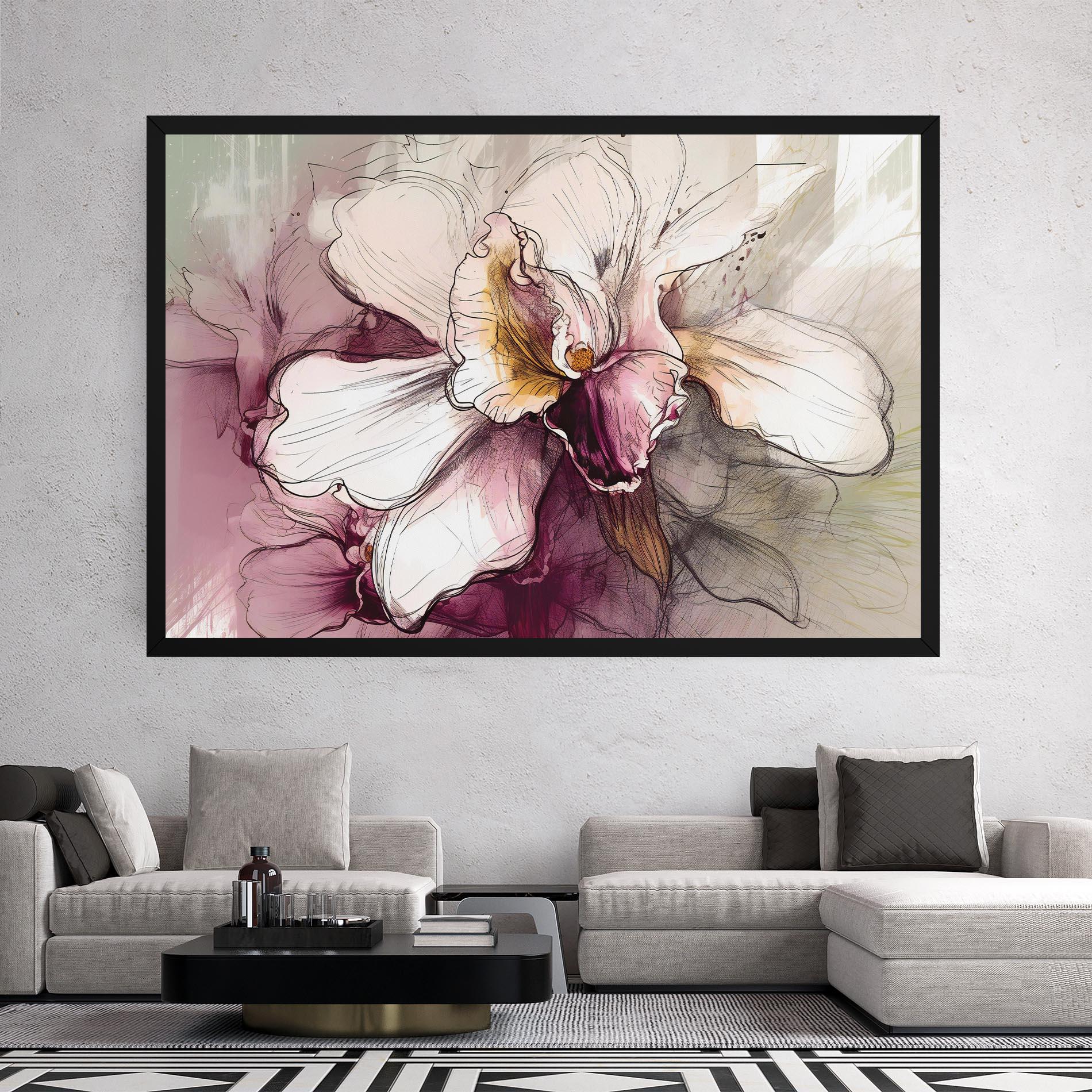 Vászonkép Painted Purple Orchid mockup 2