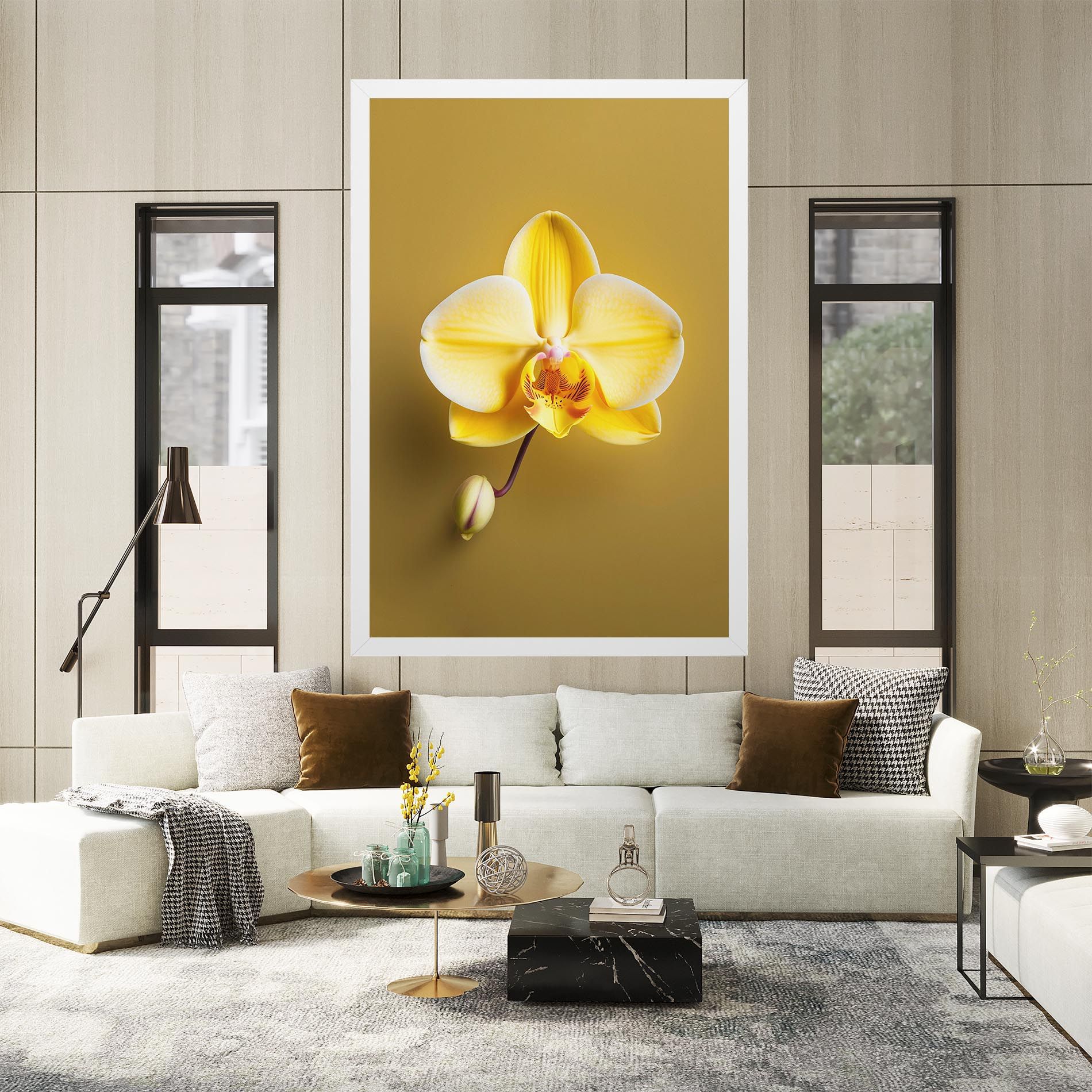 Pastel Yellow Orchid mockup 2