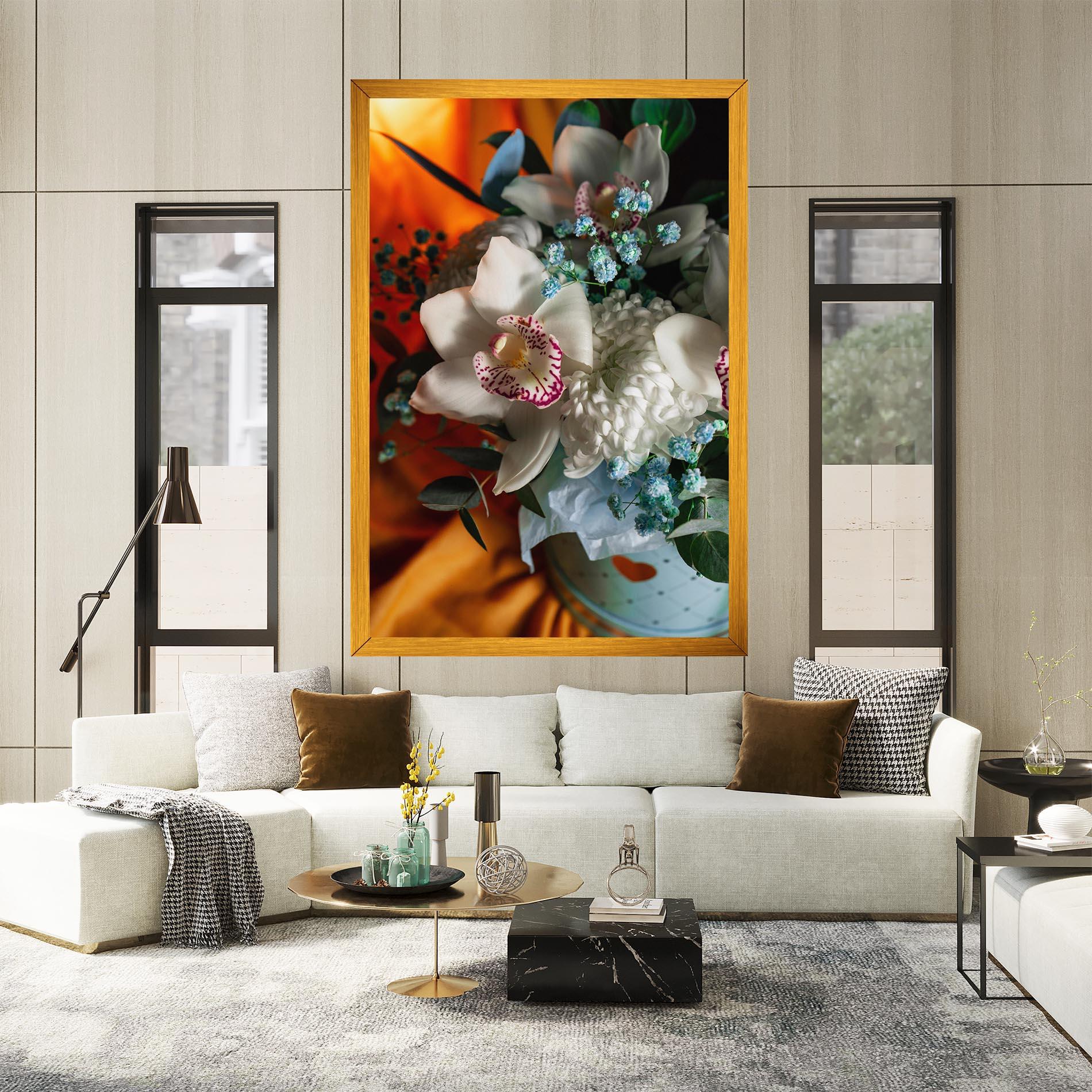 Vászonkép Orchid In Vase mockup 2