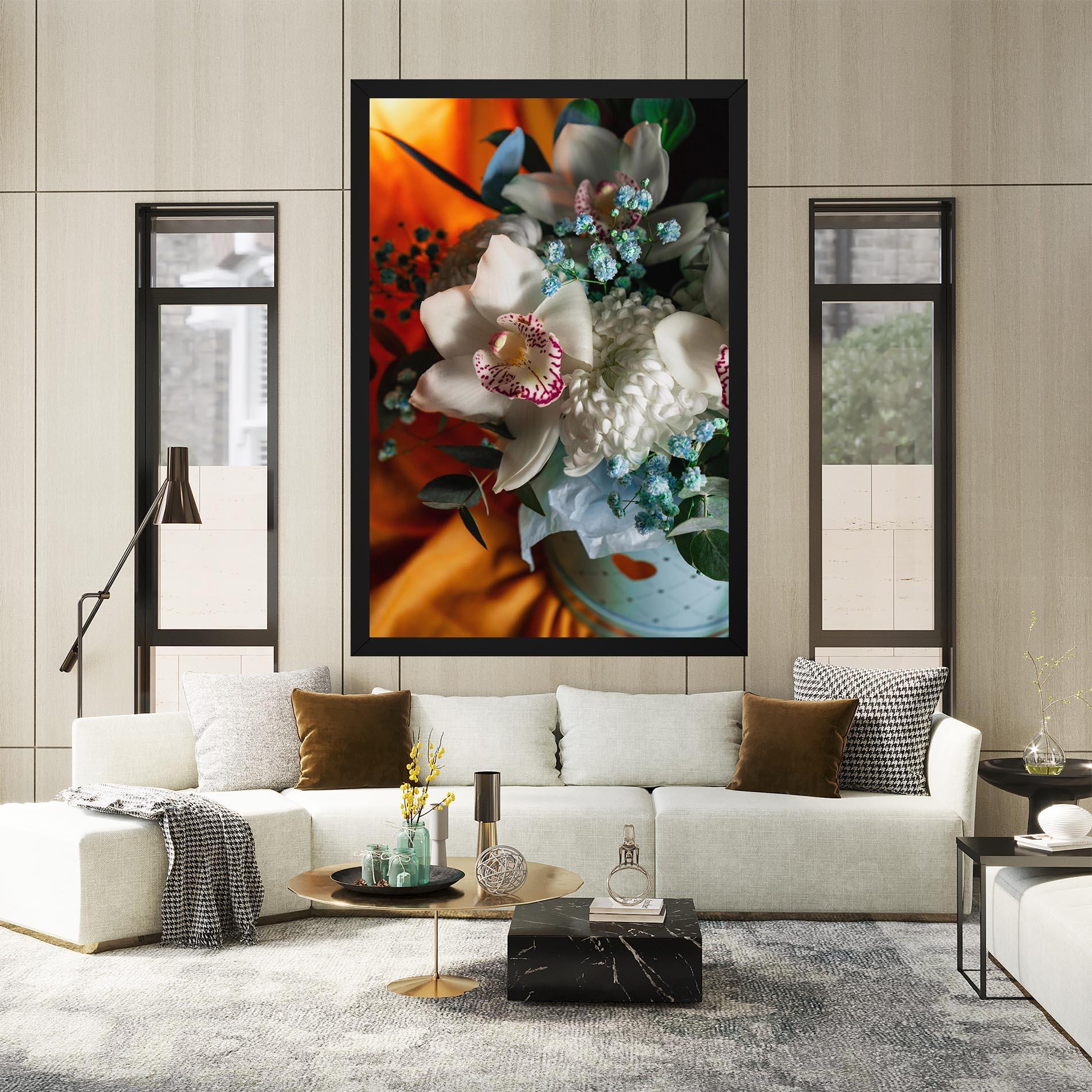 Vászonkép Orchid In Vase mockup 2