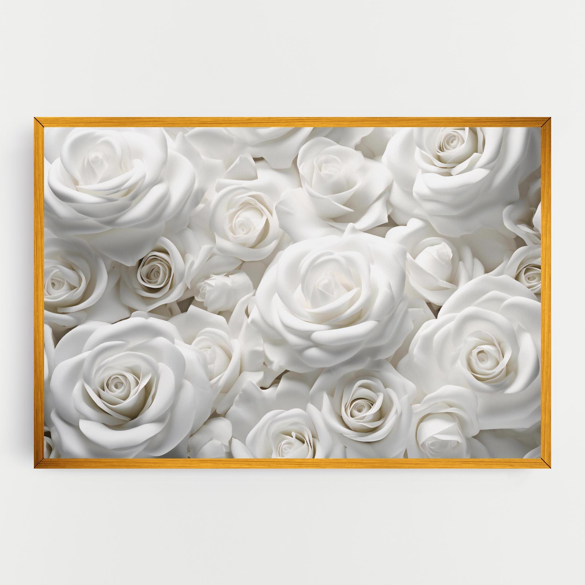 Vászonkép 3d White Roses mockup 0