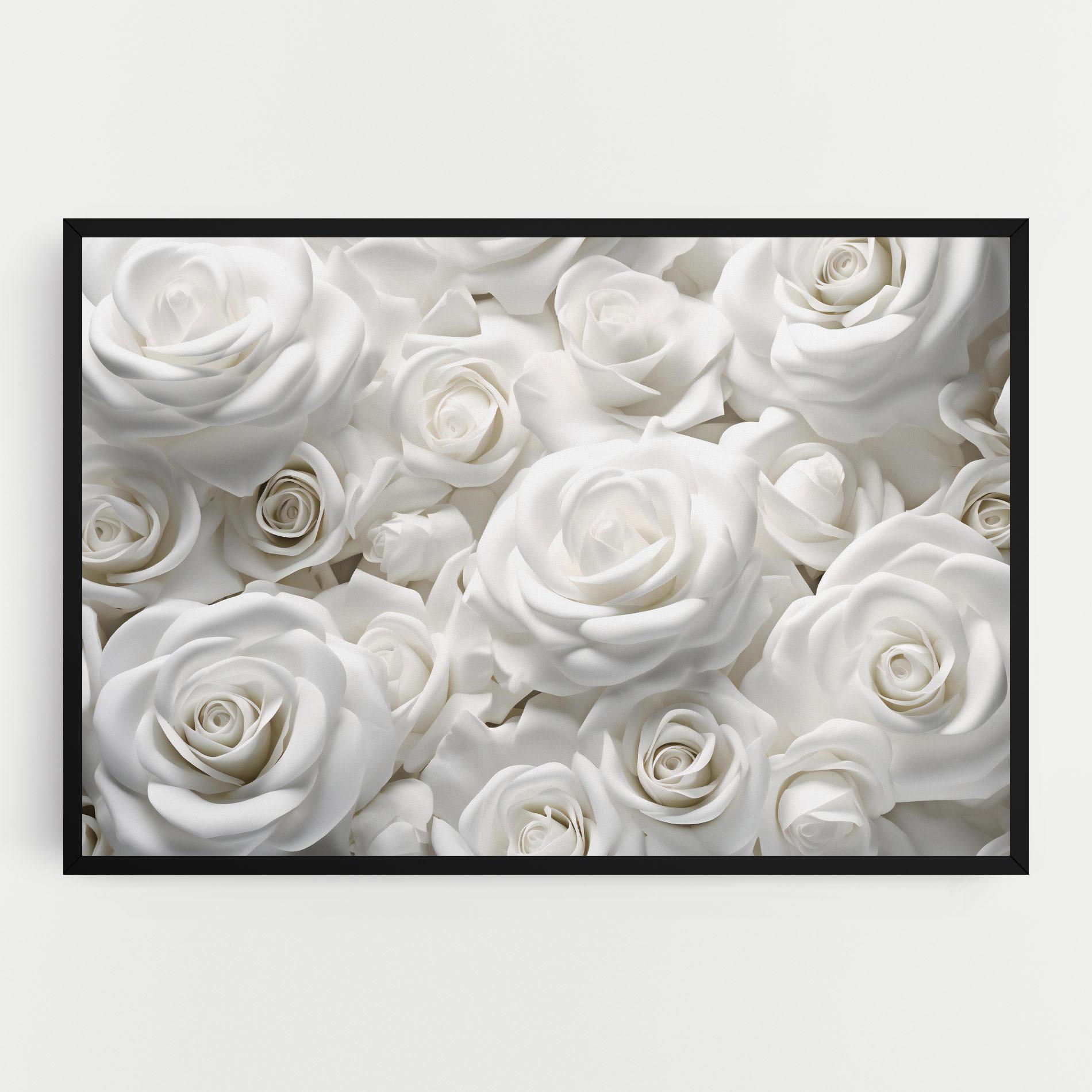 Vászonkép 3d White Roses mockup 0