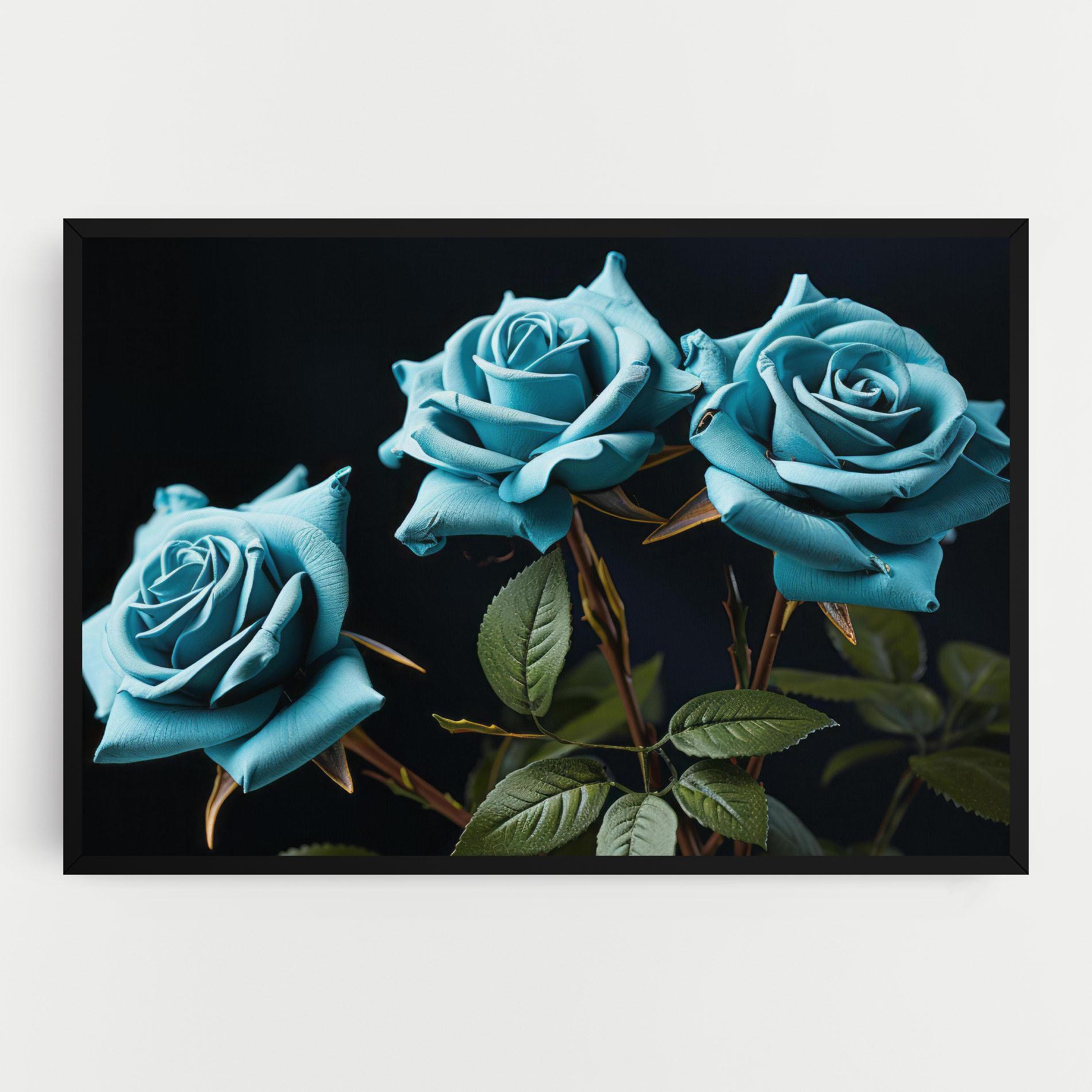 Vászonkép Blue Roses mockup 0