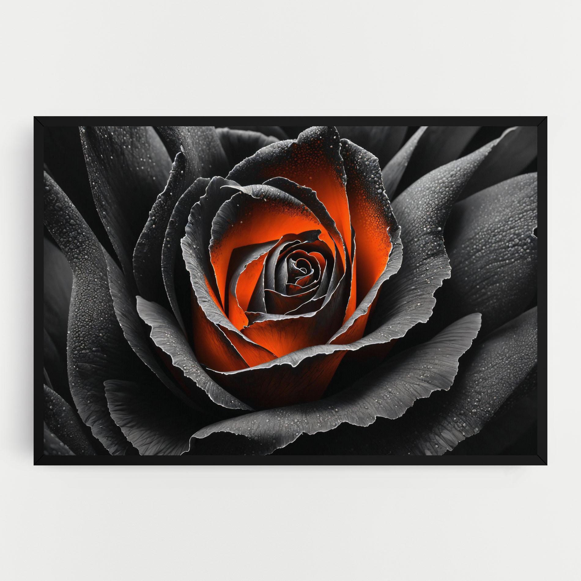 Vászonkép Grey Orange Rose mockup 0