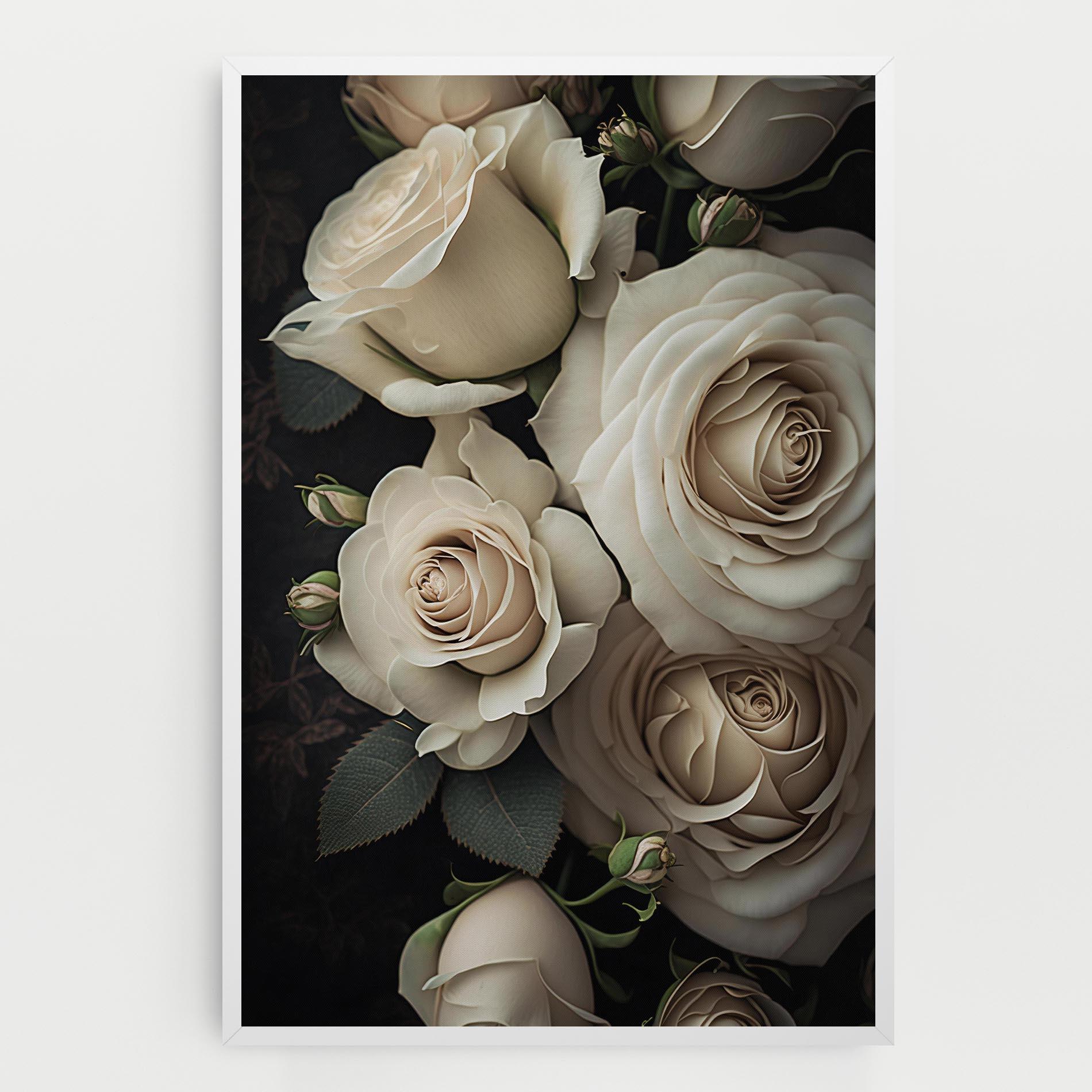 Vászonkép Cream Roses Close Up mockup 0