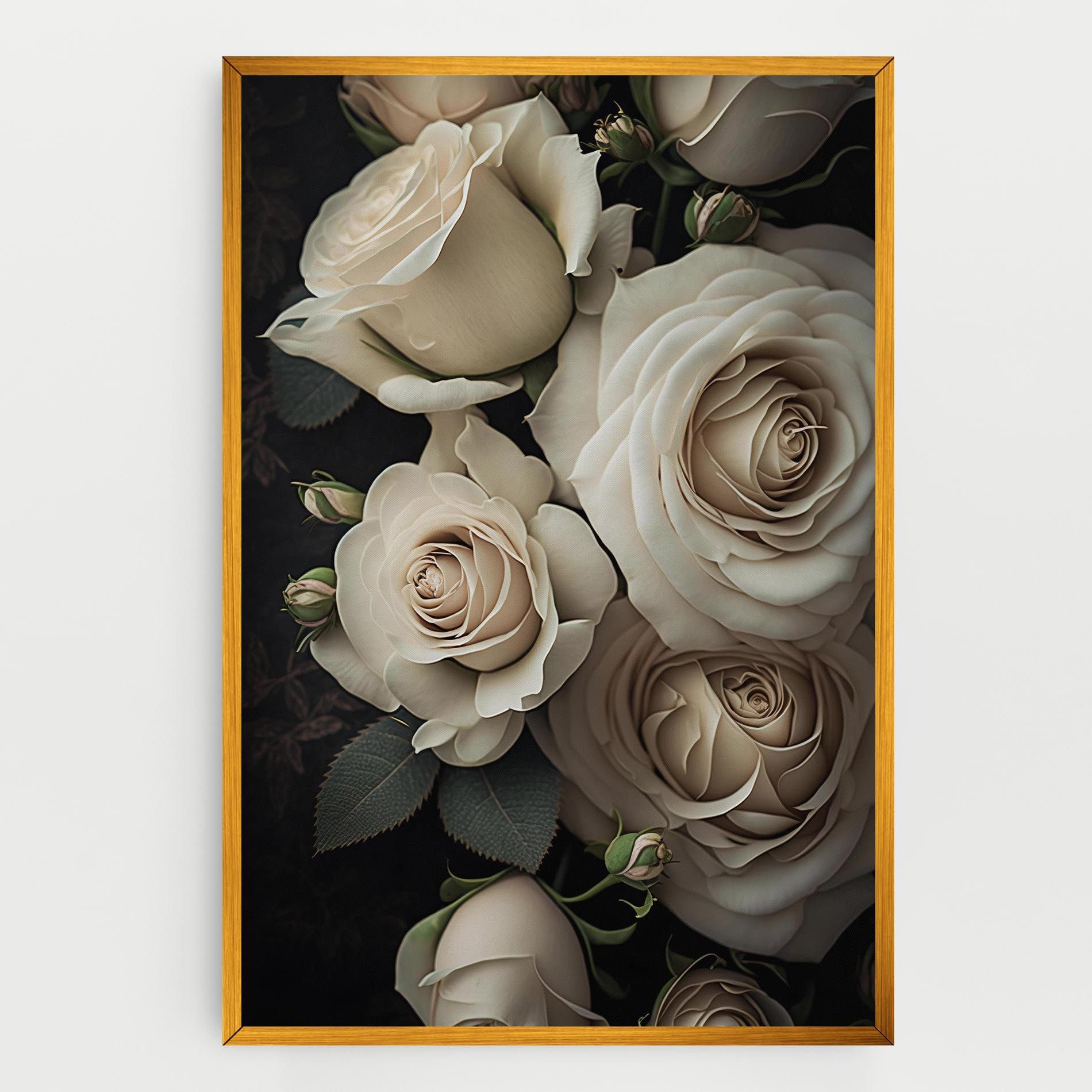 Cream Roses Close Up mockup 0