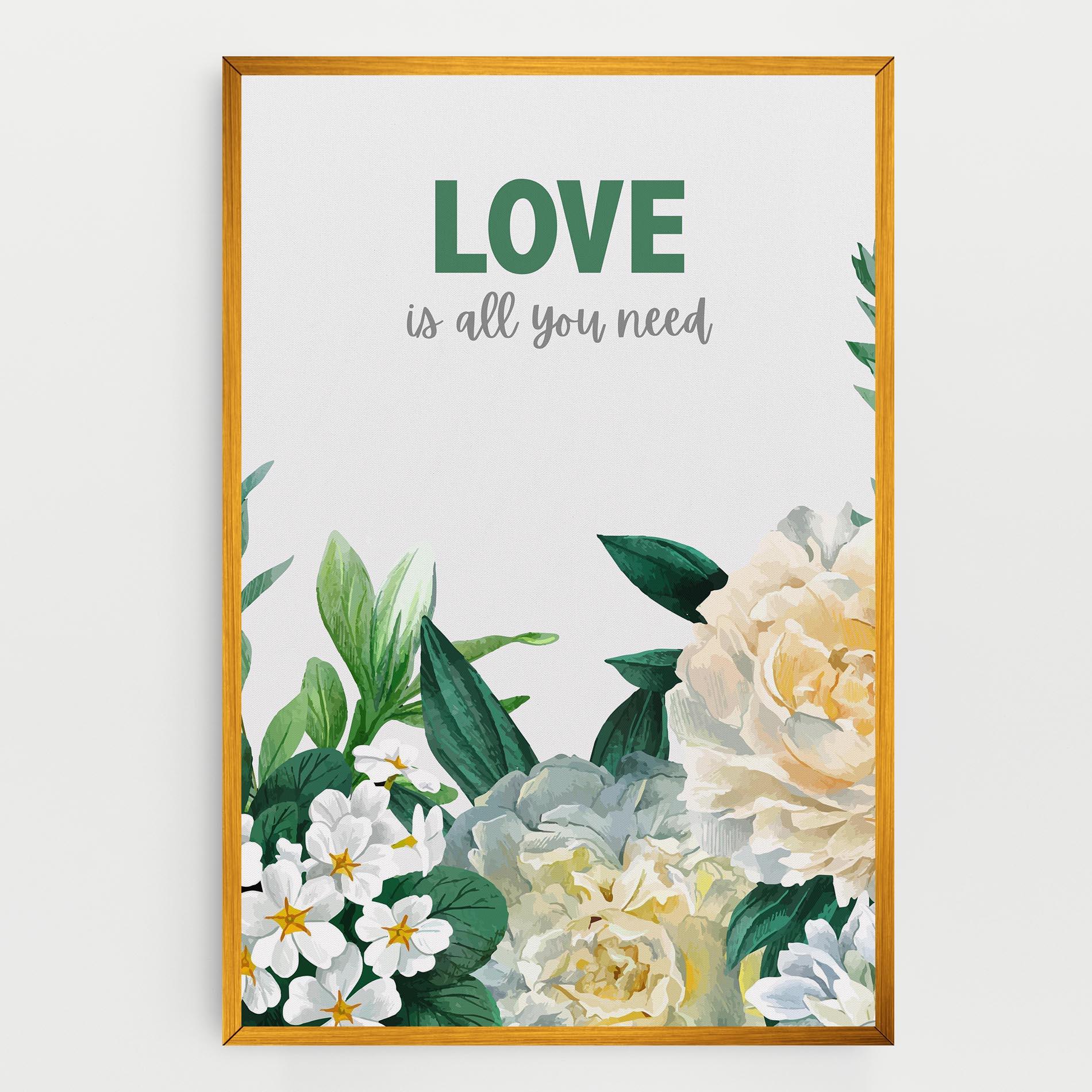 Vászonkép Green Rose Love mockup 0