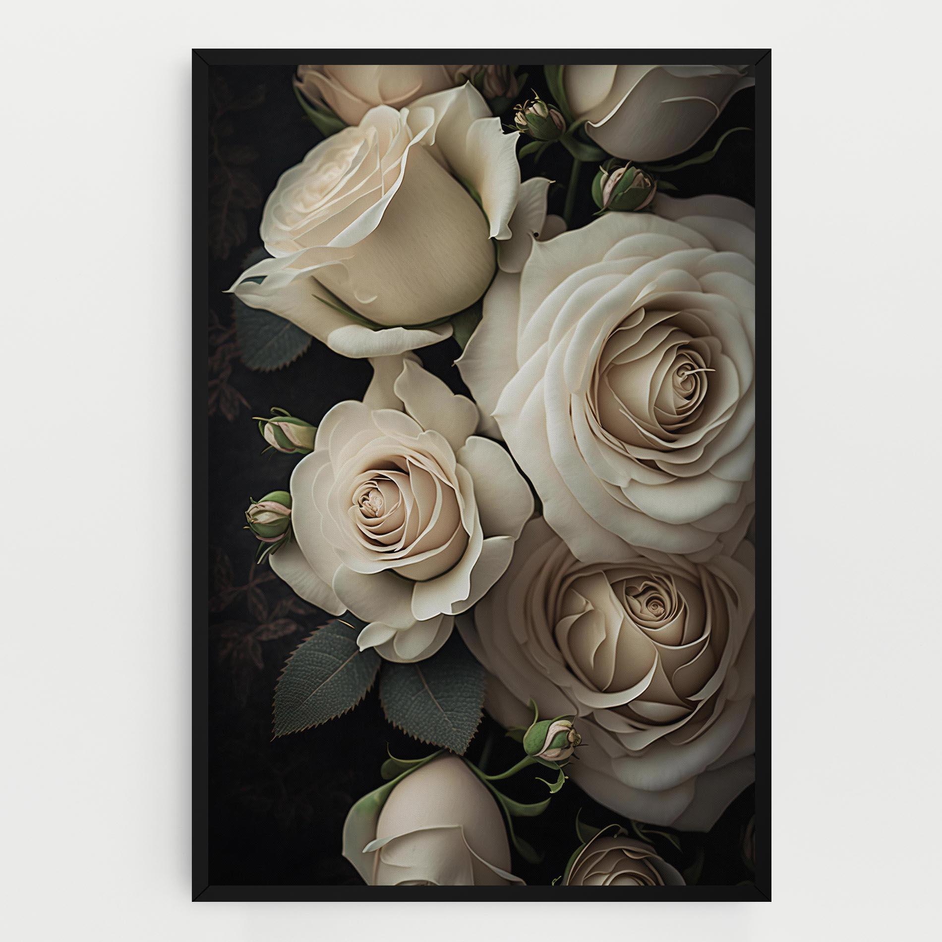 Vászonkép Cream Roses Close Up mockup 0