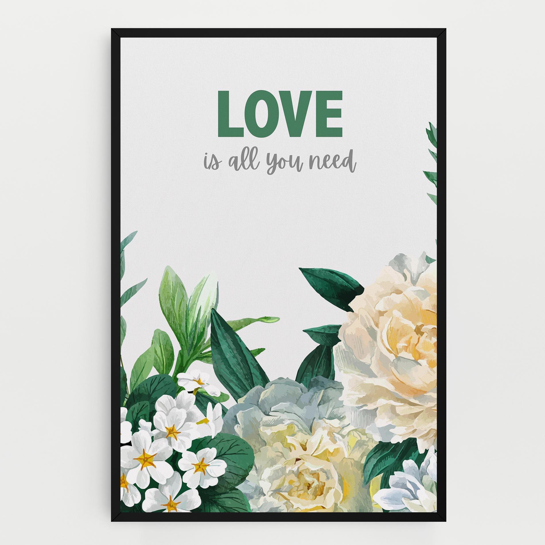 Vászonkép Green Rose Love mockup 0