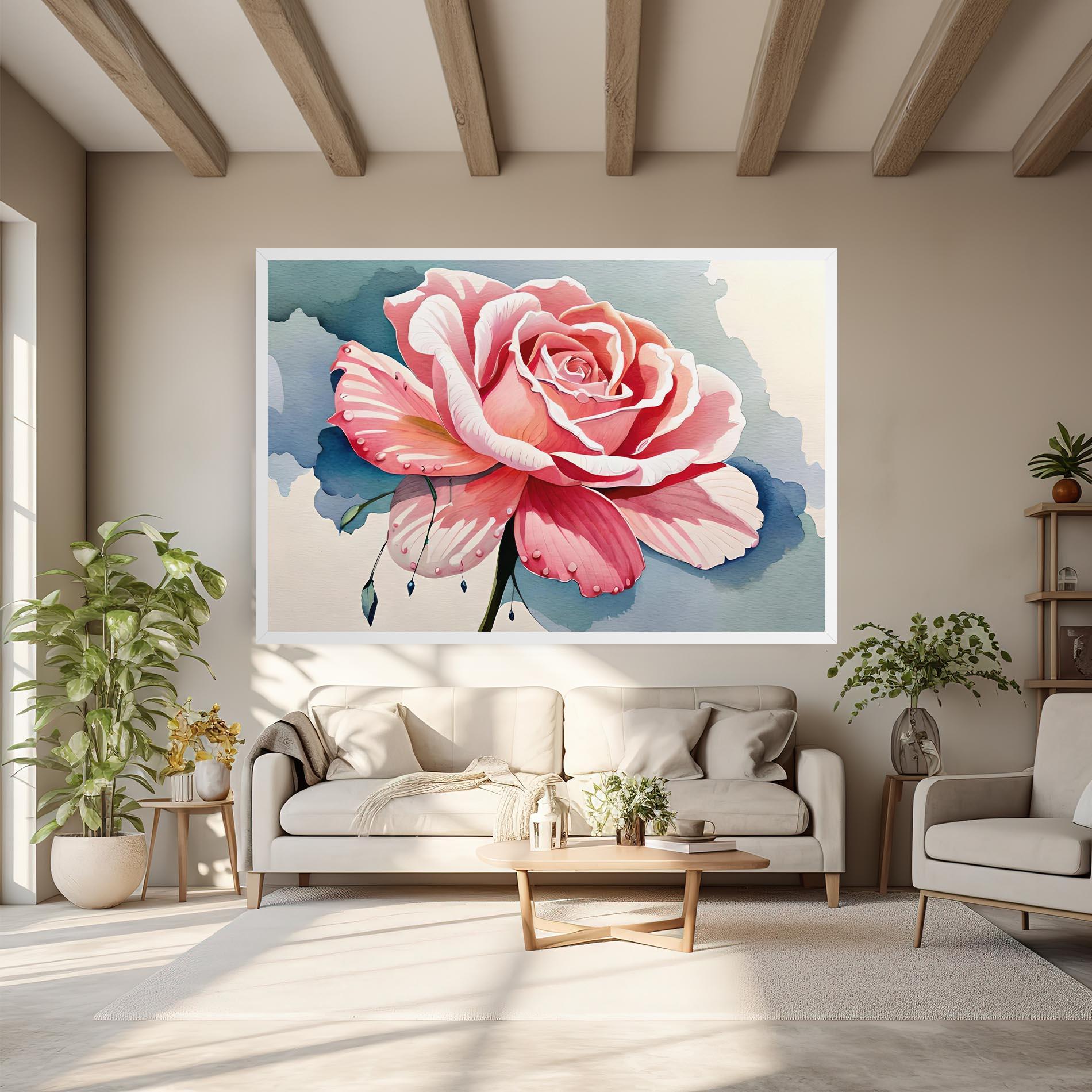 Vászonkép Bih Pink Rose mockup 6