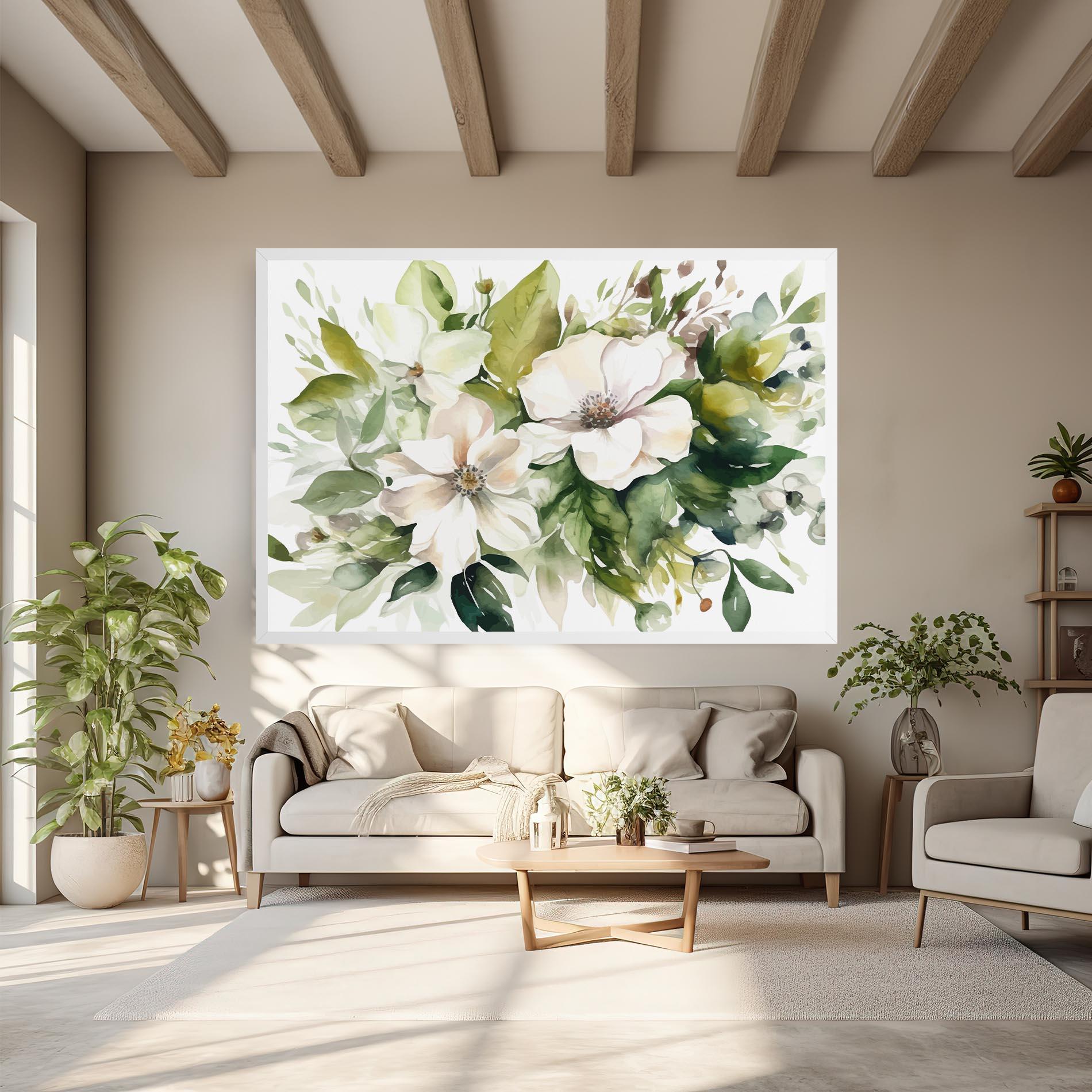 Vászonkép Opened Rose mockup 6