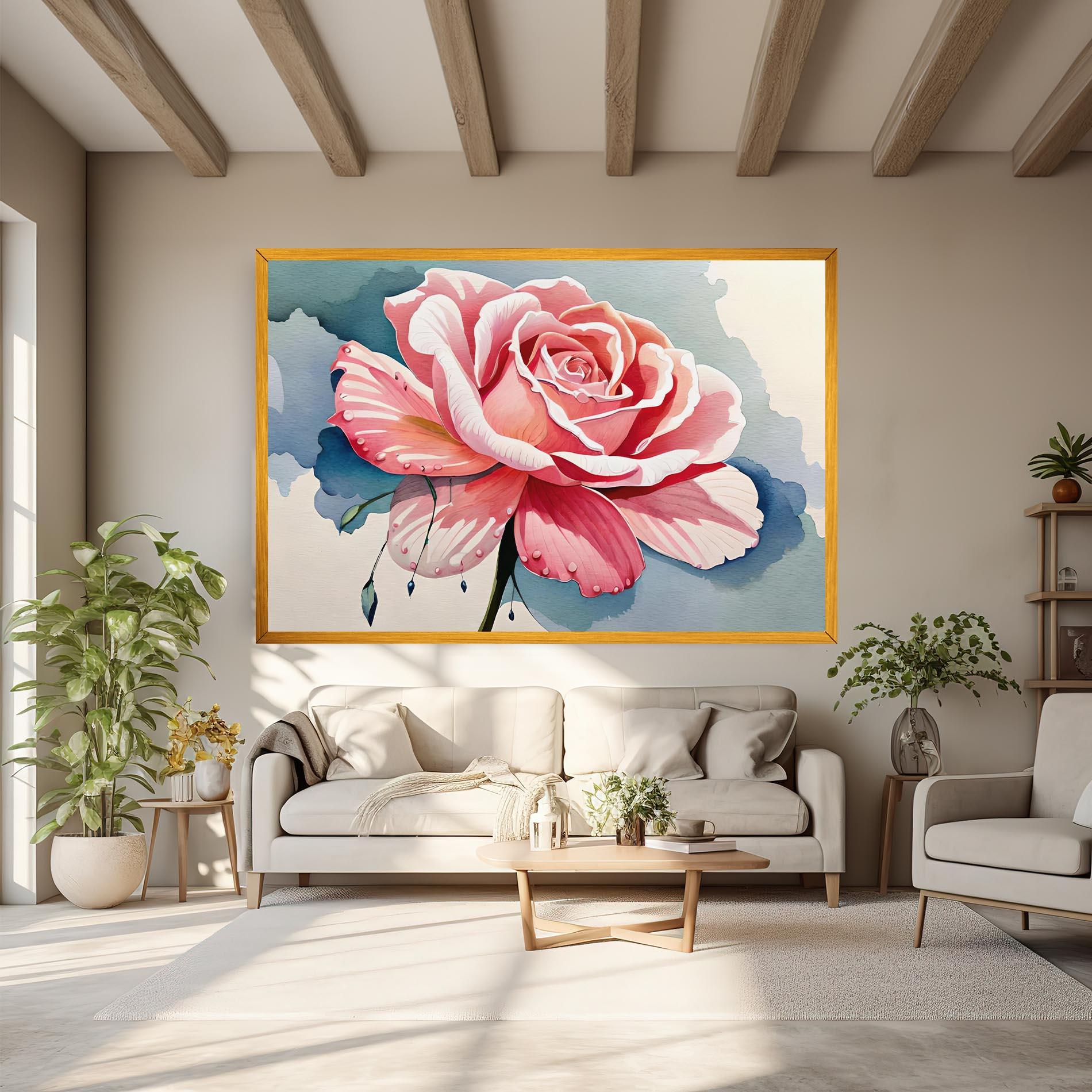 Vászonkép Bih Pink Rose mockup 6