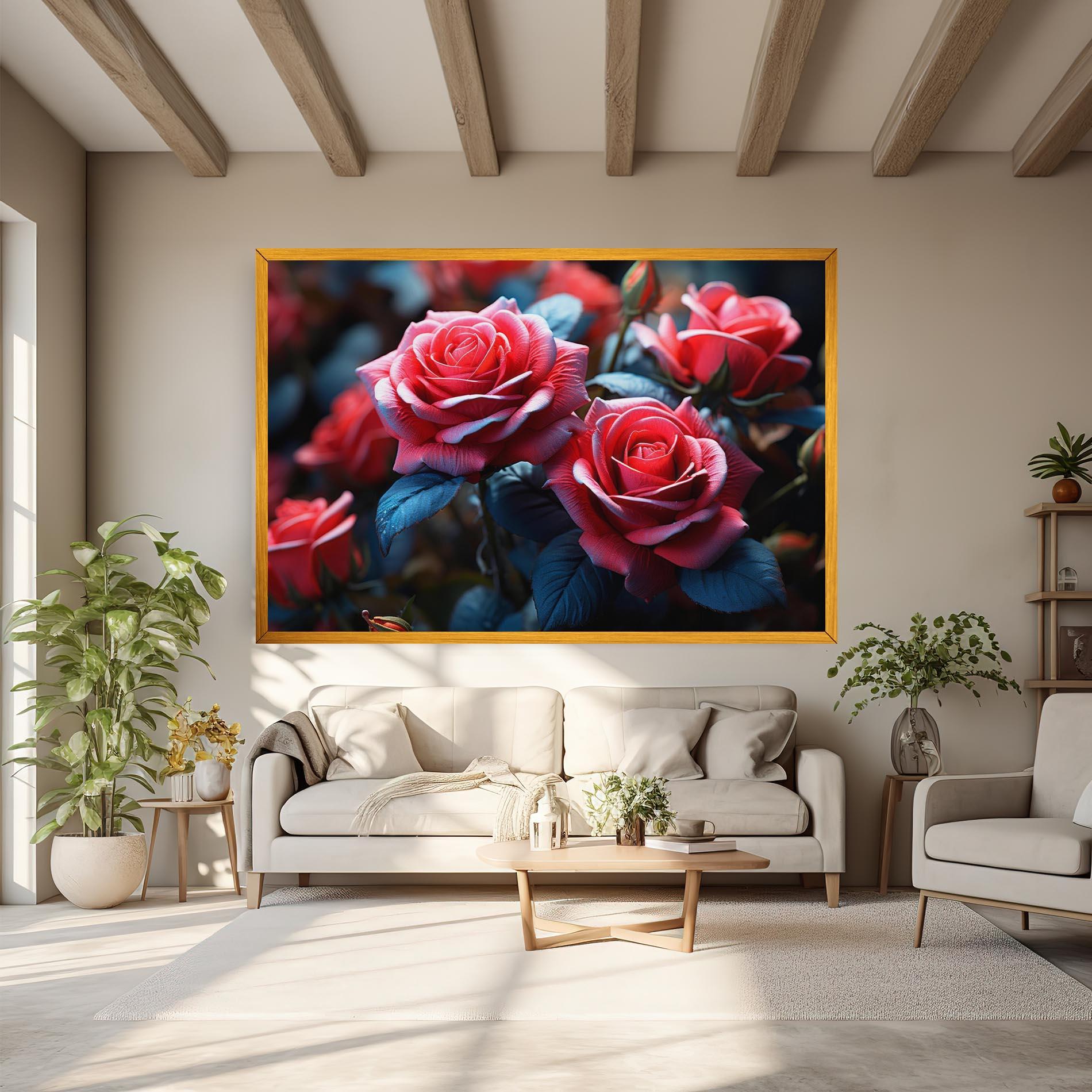 Vászonkép Dark Pink Rose mockup 6