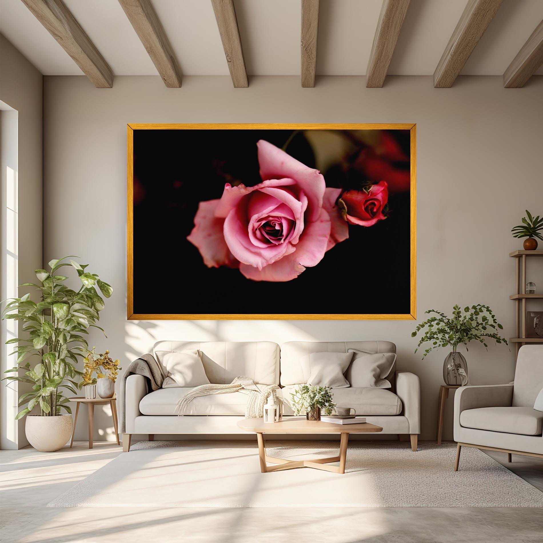 Vászonkép Opened Pink Rose mockup 6