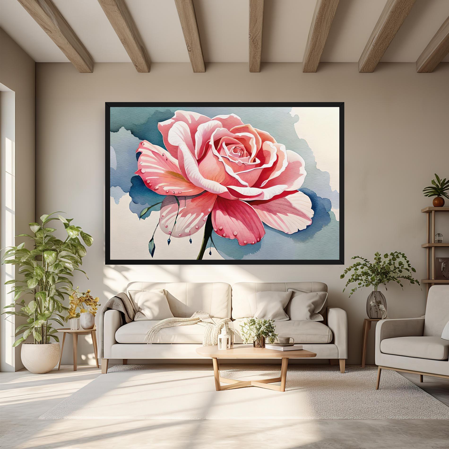 Vászonkép Bih Pink Rose mockup 6